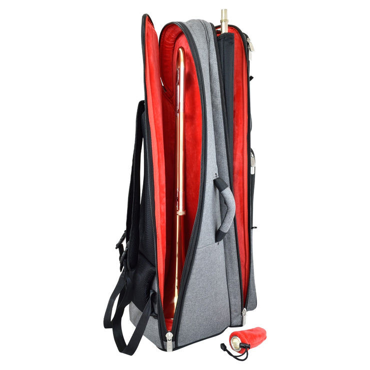 Tom & Will Tenor Trombone gig bag ~ Grey with red interior Tom & Will Tenor Trombone gig bag ~ Grey with red interior