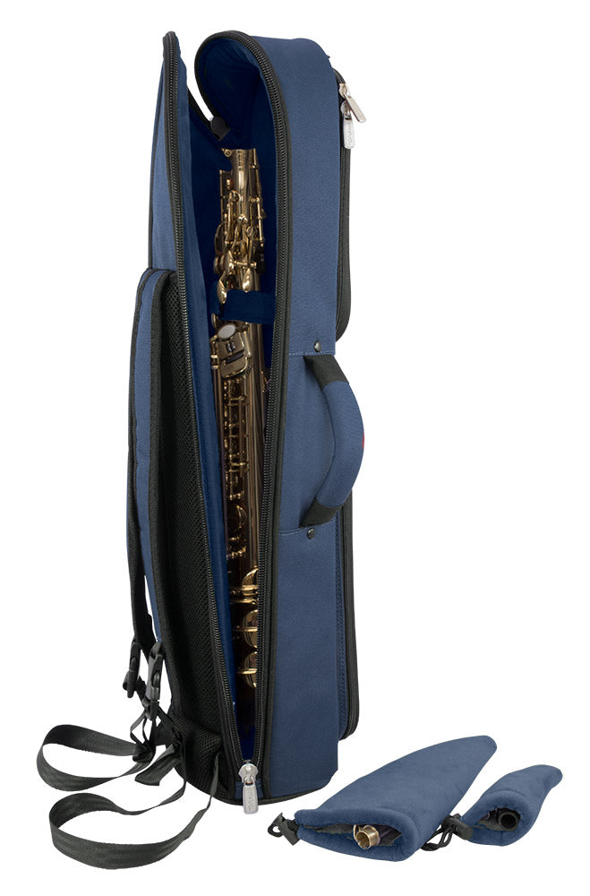 36SSX-387 - Tom & Will straight soprano sax gig bag Blue with blue interior / A1