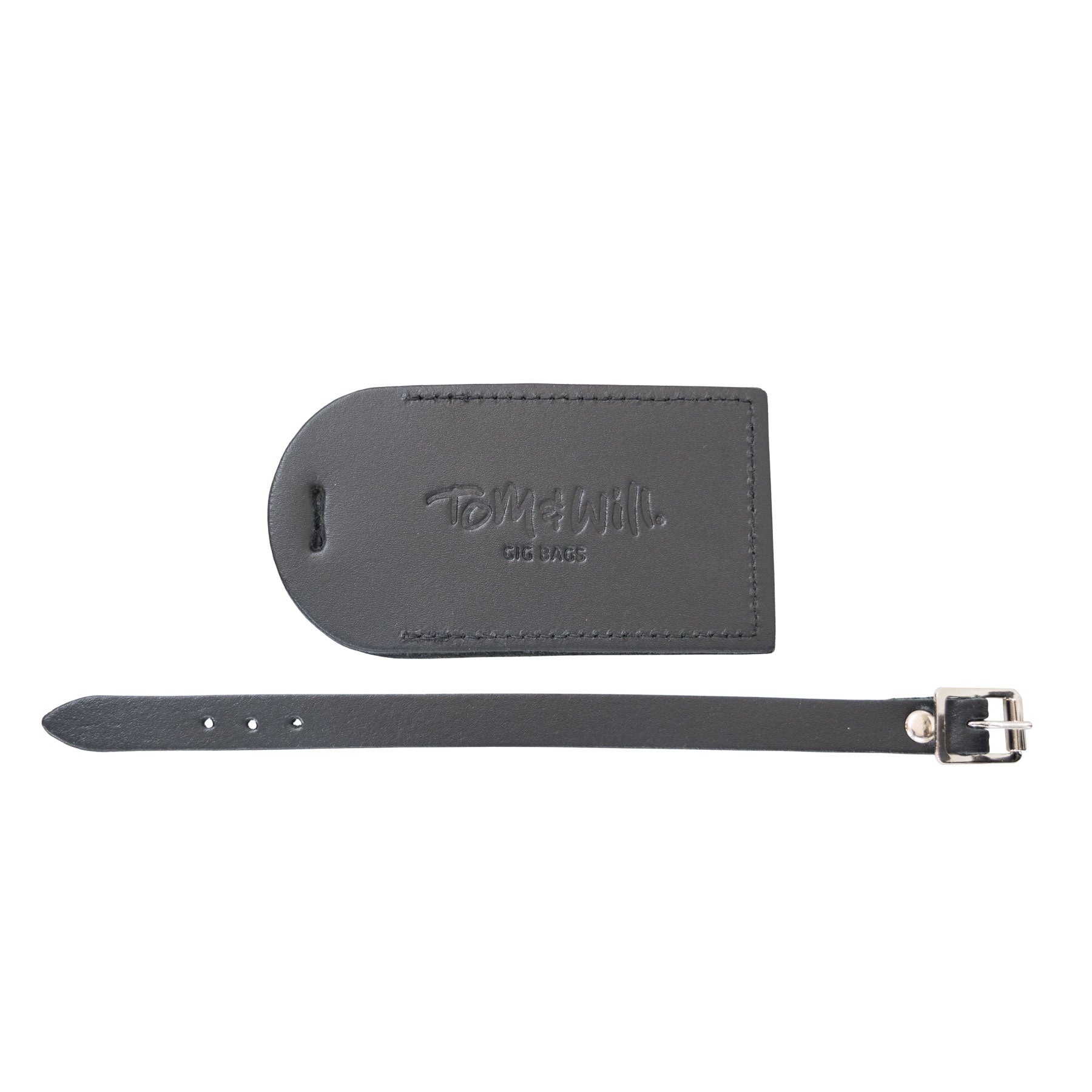 99LL-600 - Tom & Will leather luggage tag Charcoal black / A1
