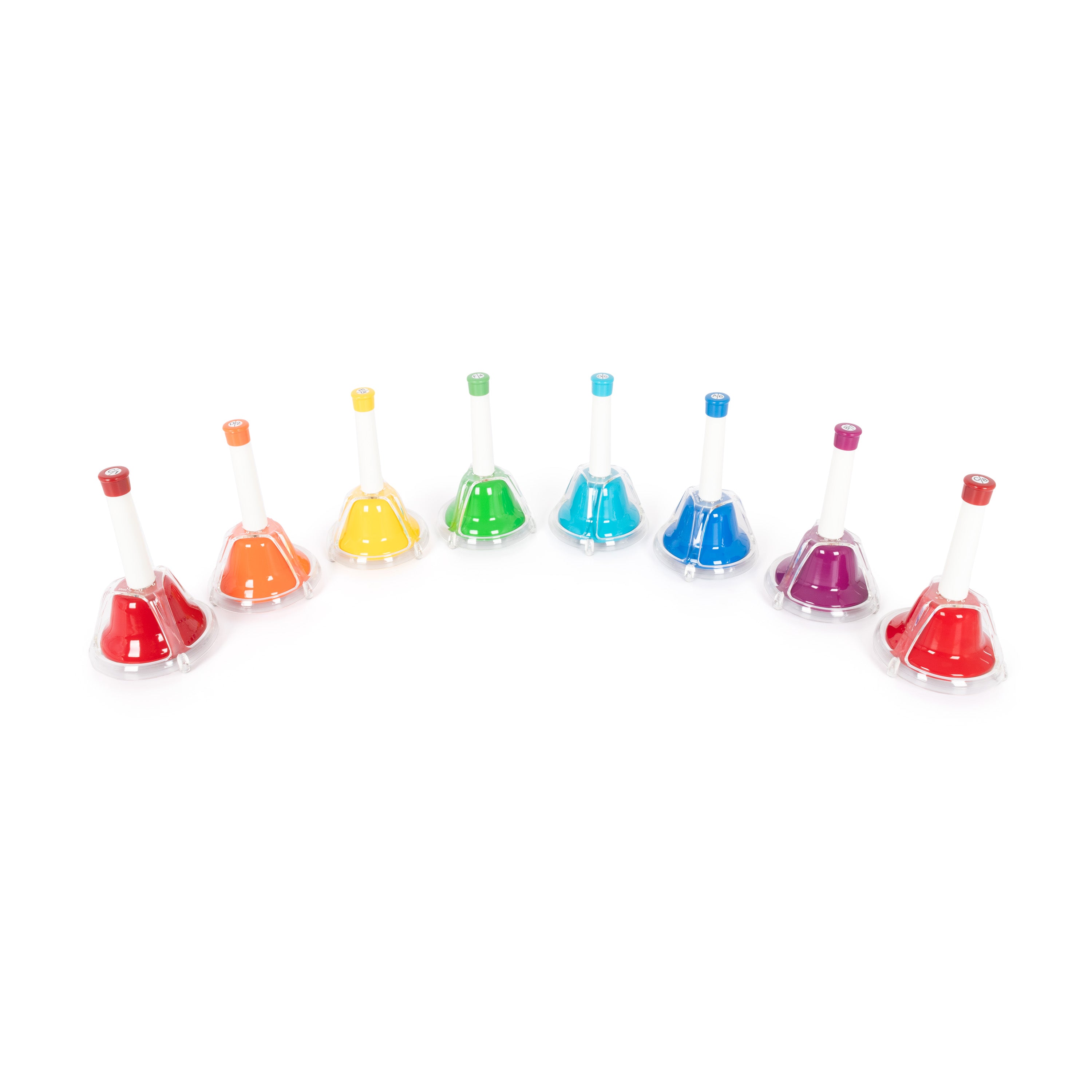 CB8 - Percussion Workshop set of 8 colour combi hand bells A1