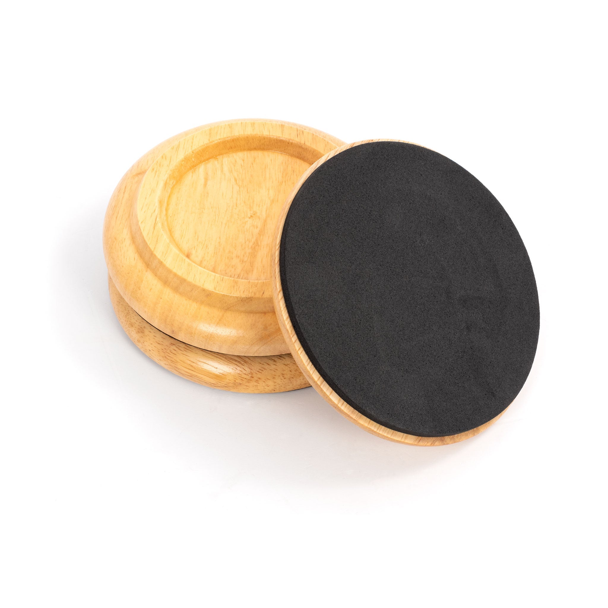 DE-PA21 - Piano Workshop set of 3 white oak wood castor cups for grand piano A1
