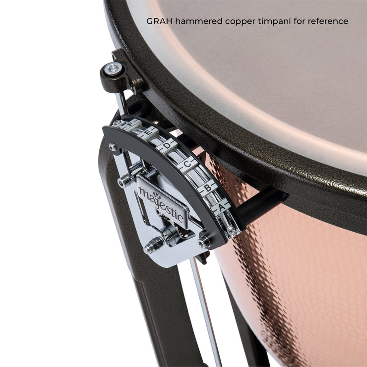 GRF2000A,GRF2300A,GRF2600A,GRF2900A,GRF3200A - Majestic Symphonic Grand polished copper timpani, hand & foot tuner 20