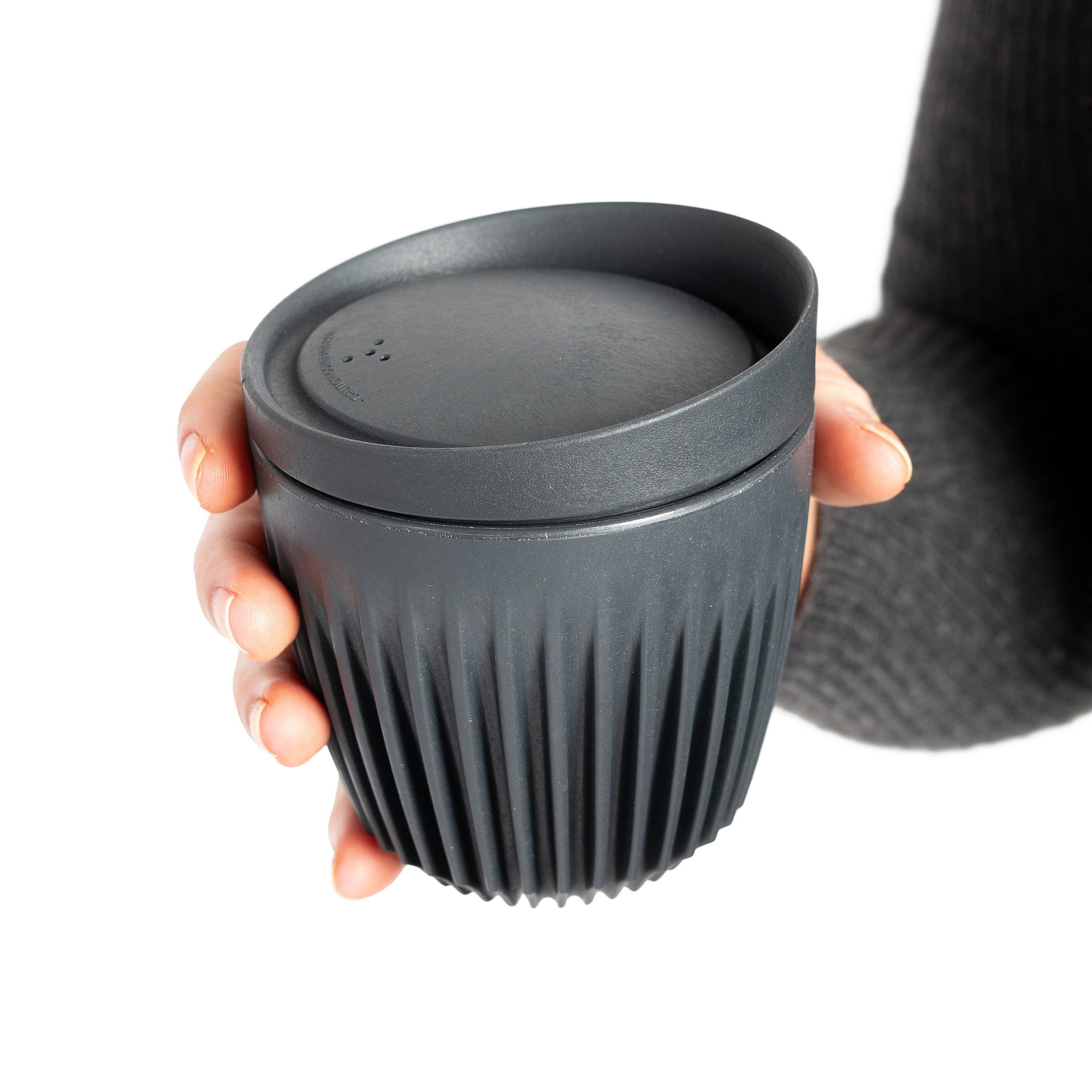 HC06LC12-E - 12x 6oz HuskeeCup with Lid Charcoal / A1