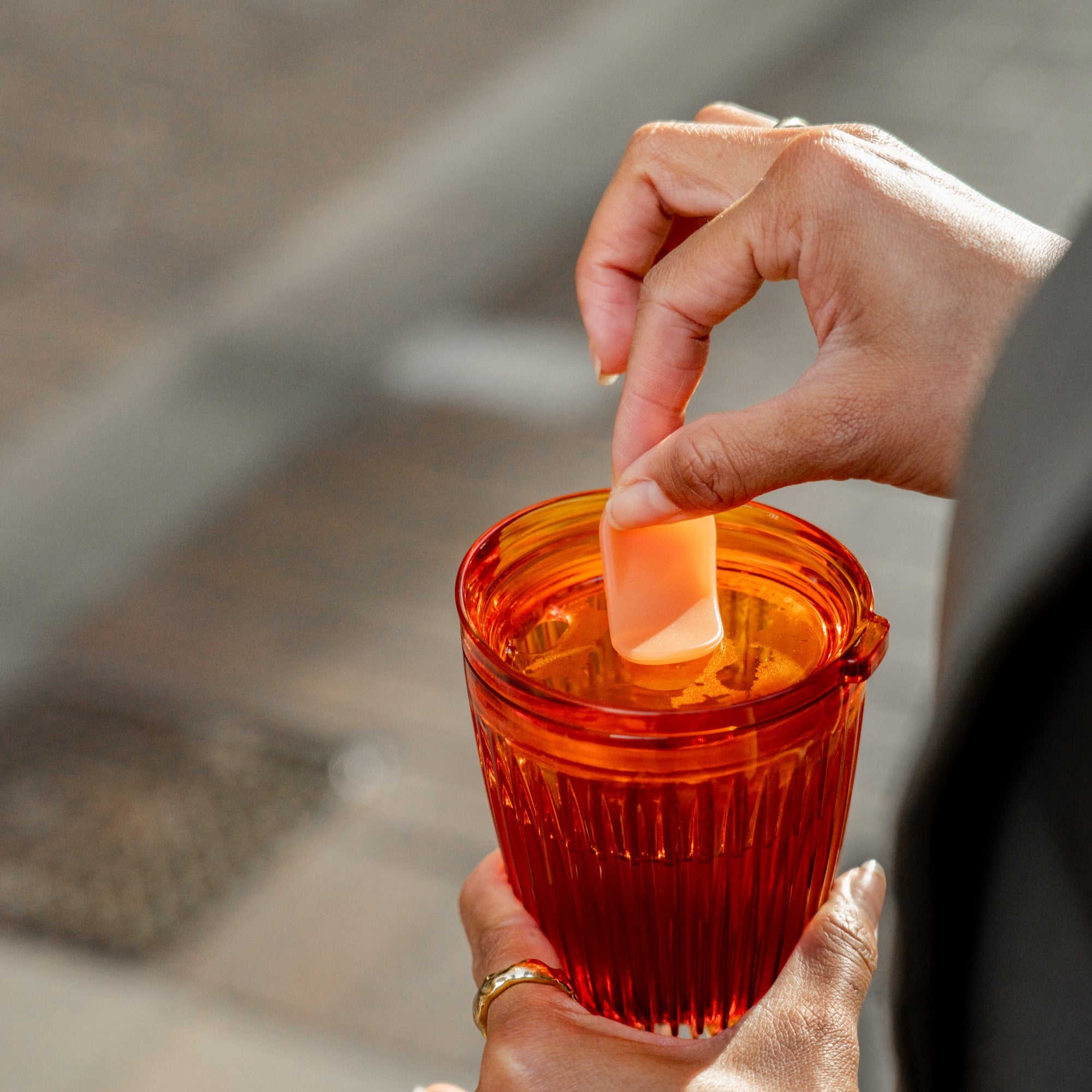 HT16PA01-R - 16oz HuskeeRenew Cup with Lid Amber / A1
