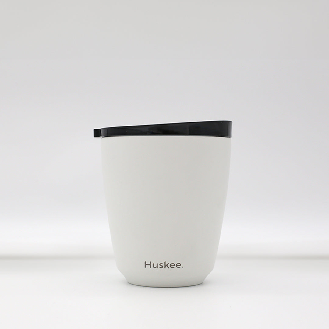 HS08PKW01-S2C - 8oz HuskeeSteel Cup & Lid White / A1