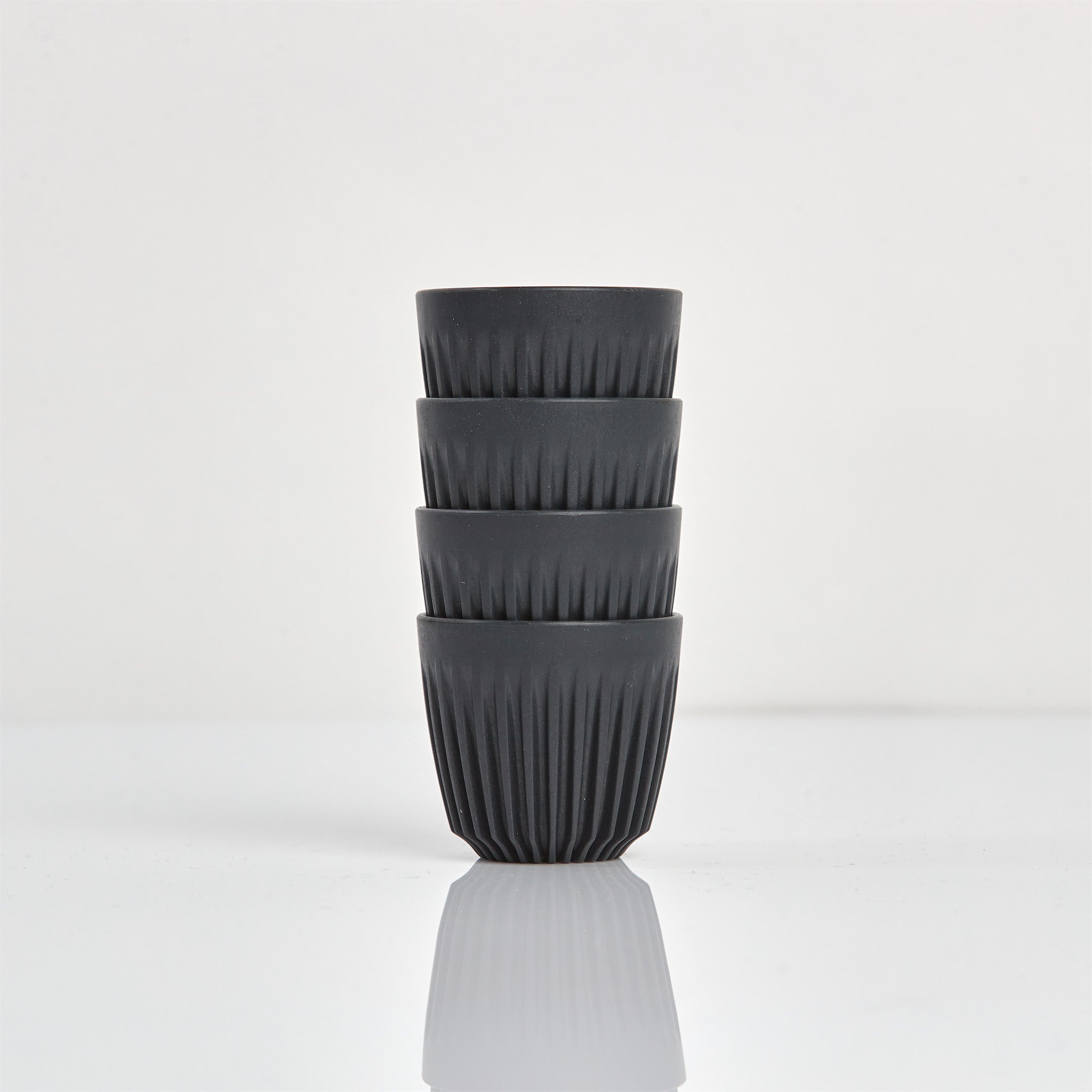 HC03C04-E - 3oz Espresso HuskeeCup 4-pack Charcoal / A1