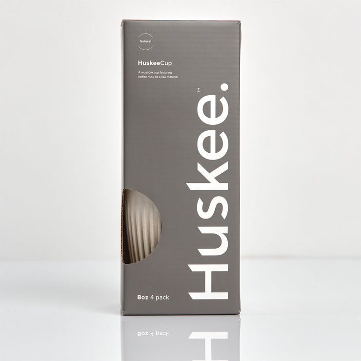 HC08N04-E - 8oz HuskeeCup 4-pack Natural