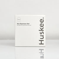 HC03SC02-E - 3oz Espresso HuskeeCup and Saucer Set of 2 Charcoal