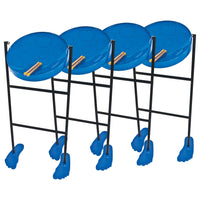 JJ1058-BL-4PK - Jumbie Jam steel pans pack of 4 steel drums Blue