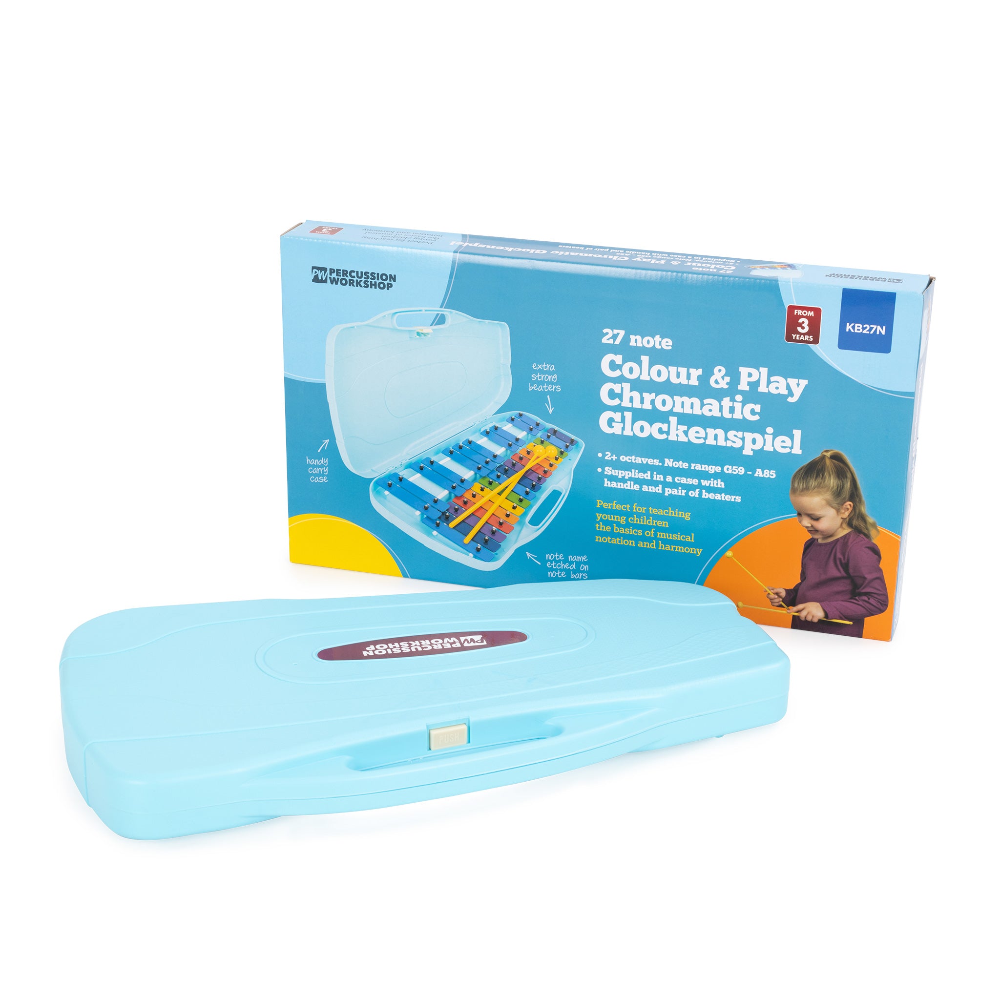 KB27N - Percussion Workshop 27 colour note chromatic glockenspiel with case A1