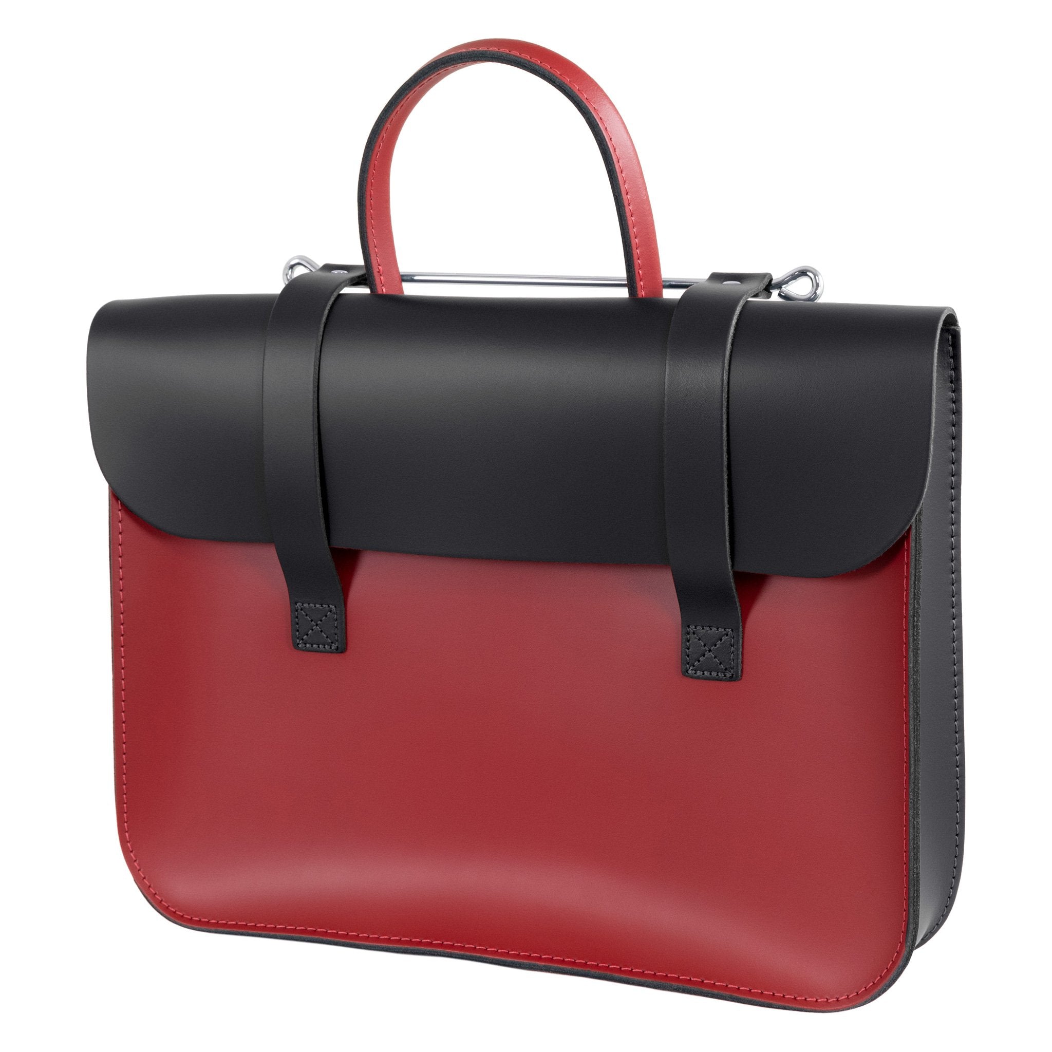 MC1-BRD - Oxford Traditional leather music case Black with red front / A1