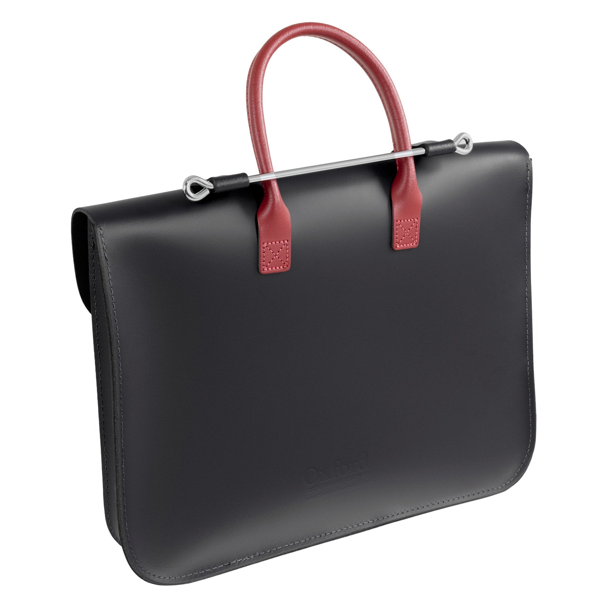 MC1-BRD - Oxford Traditional leather music case Black with red front / A1