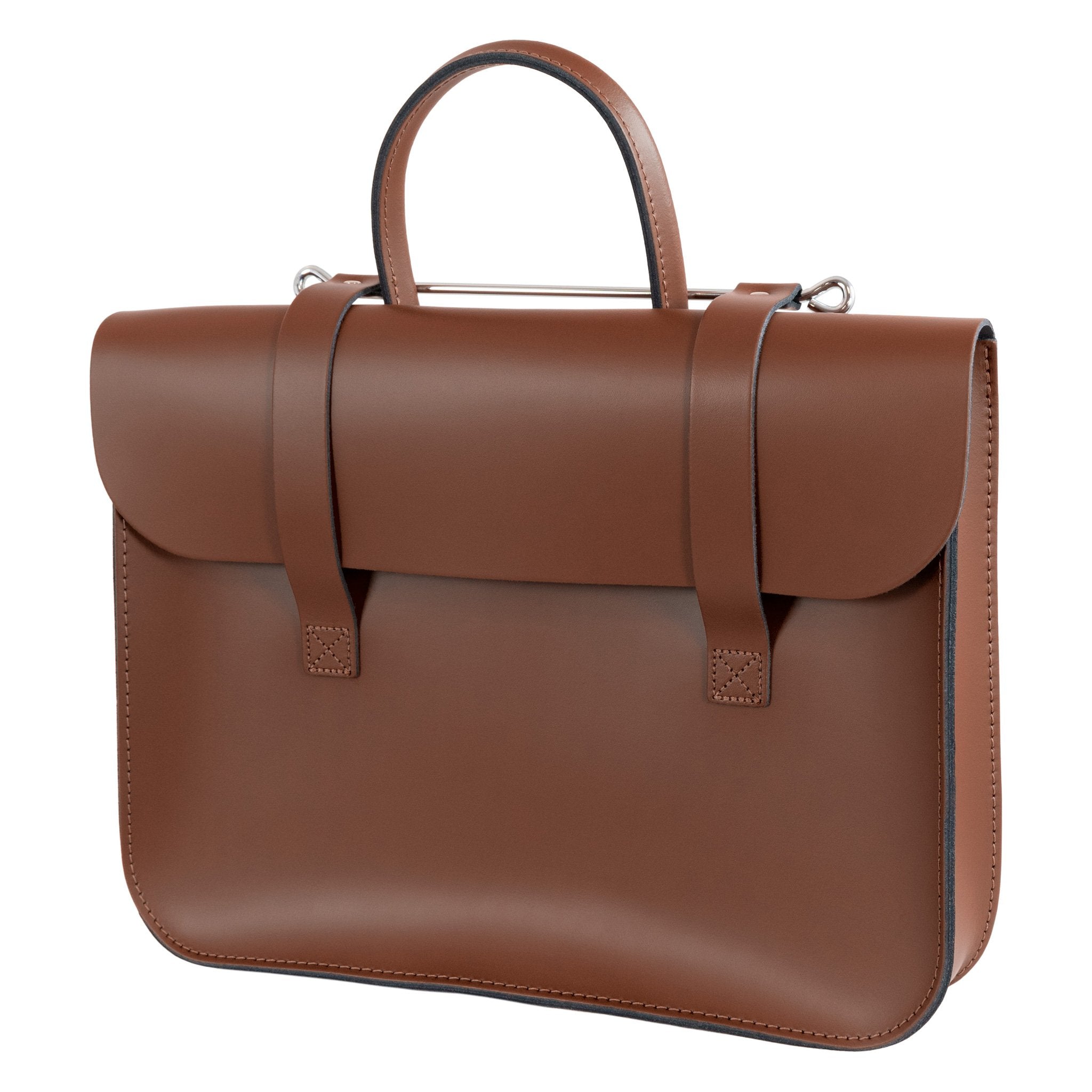MC1-BR - Oxford Traditional leather music case Chestnut brown / A1
