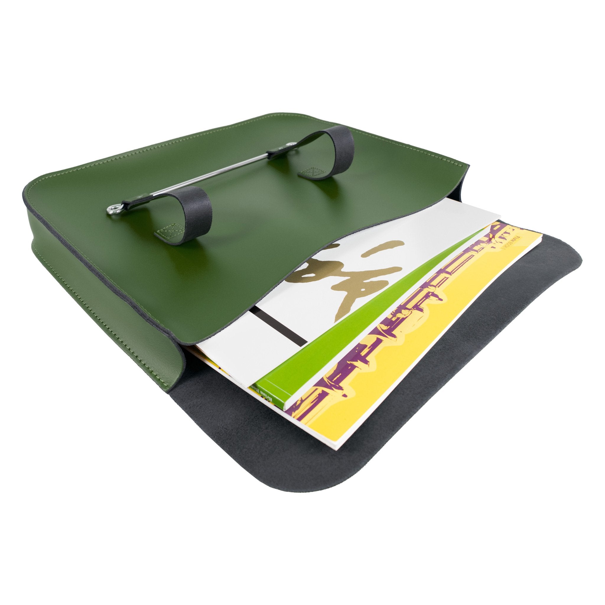 MC1-GR - Oxford Traditional leather music case Dark green / A1