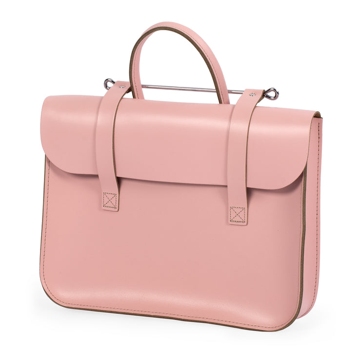 MC1-PK - Oxford Traditional leather music case Baby pink