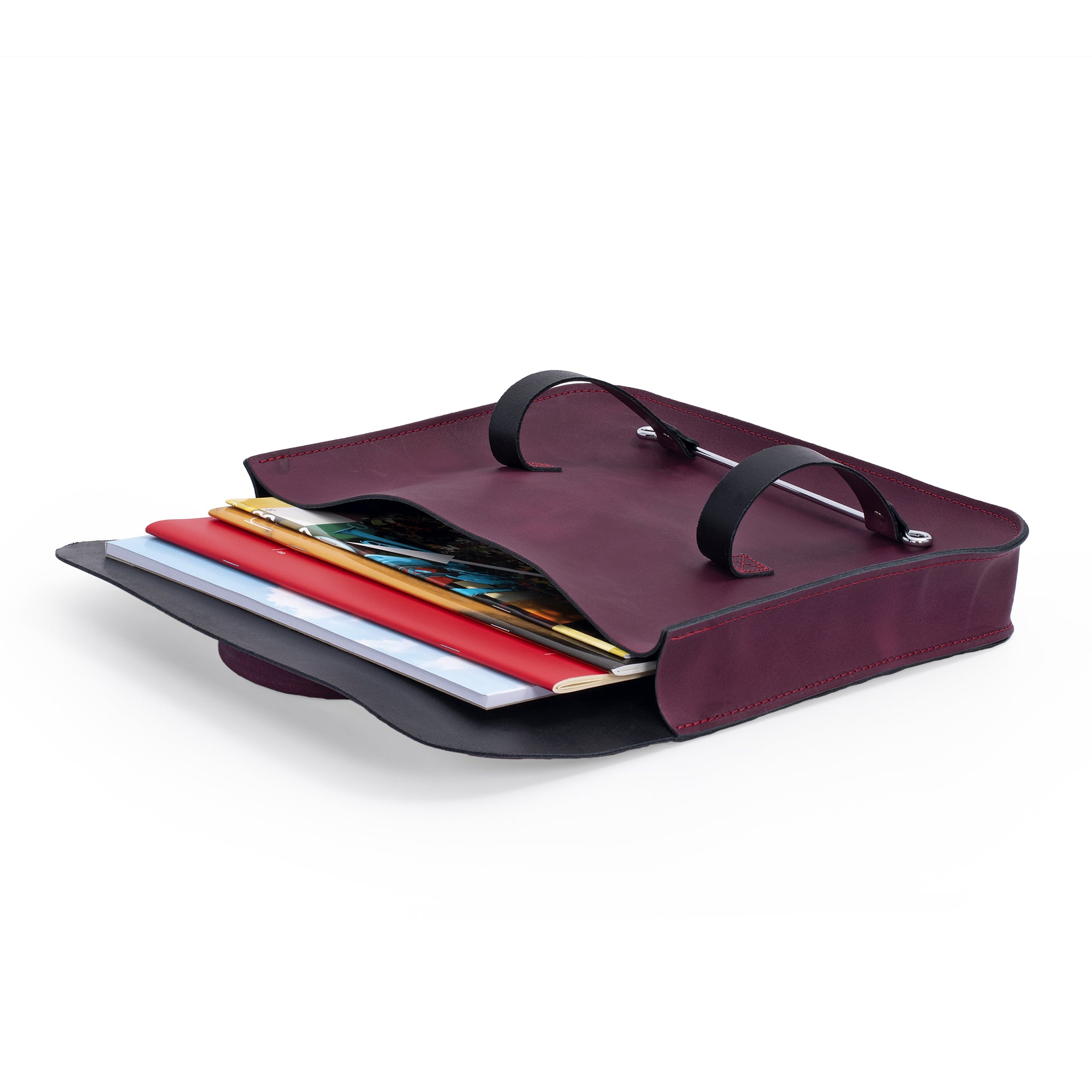 MC2-PL - Oxford Traditional leather premium music case Plum / A1