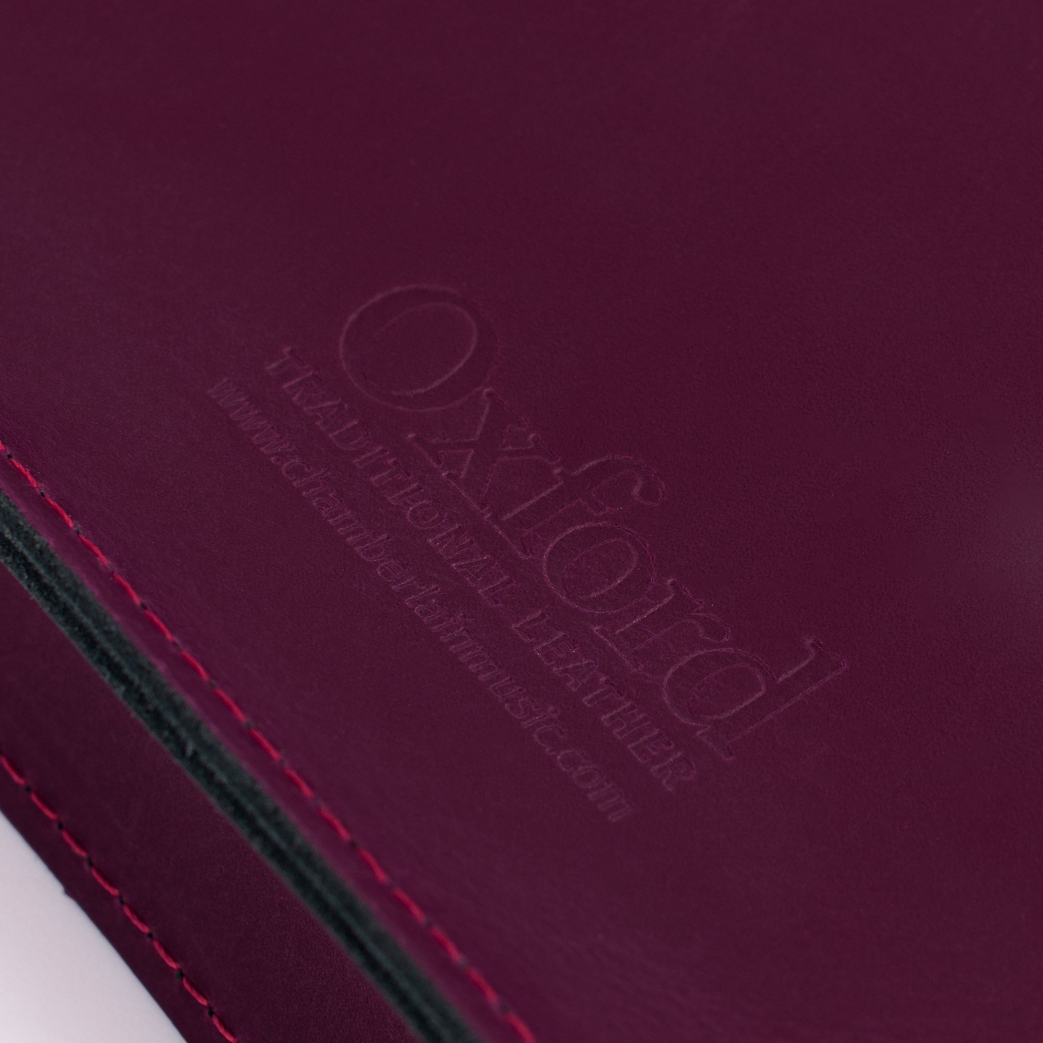 MC2-PL - Oxford Traditional leather premium music case Plum / A1
