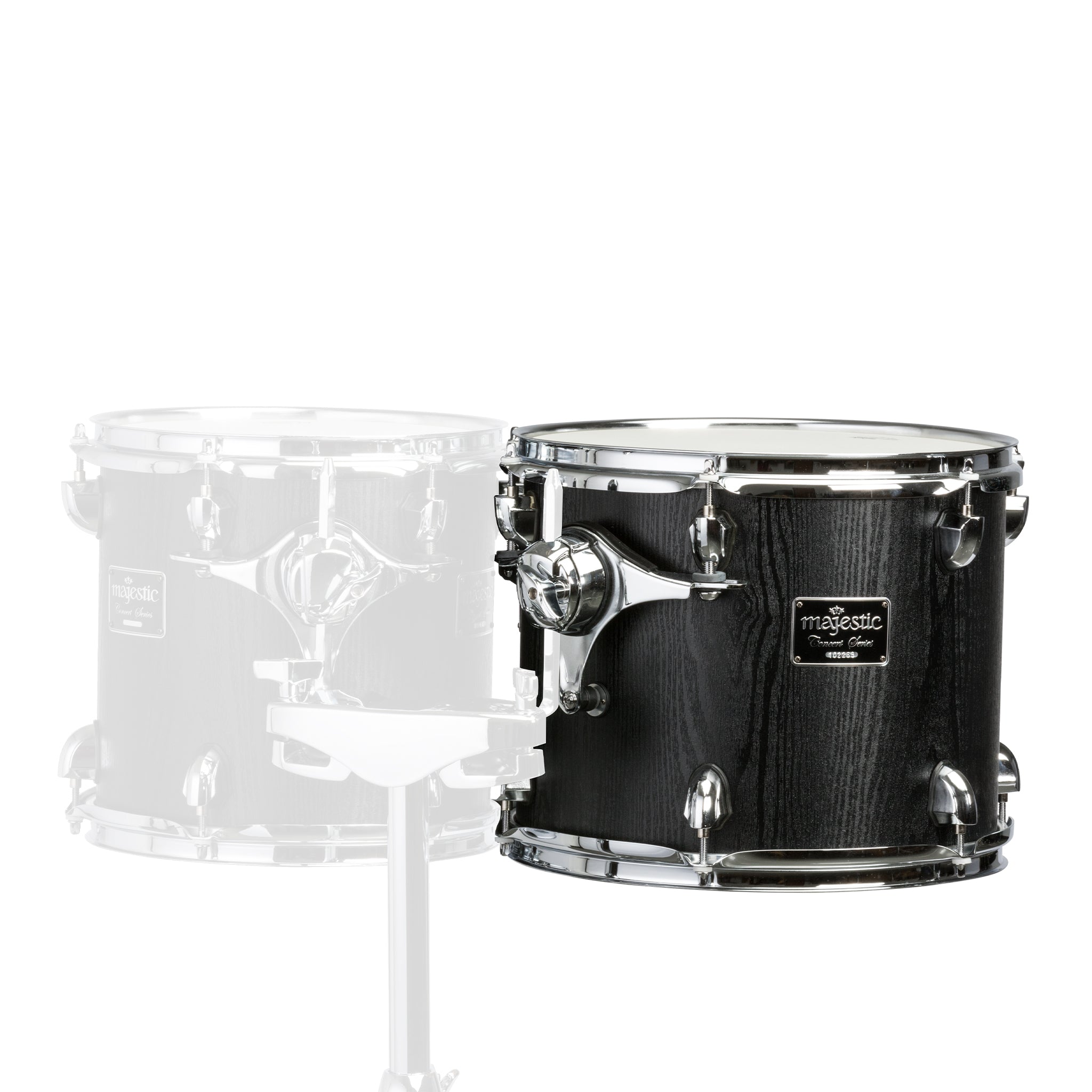 MCTC0608D,MCTC0808D,MCTC1010D,MCTC1210D,MCTC1311D,MCTC1412D,MCTC1514D,MCTC1614D - Majestic Concert Black double headed concert toms 6"x8" / A1
