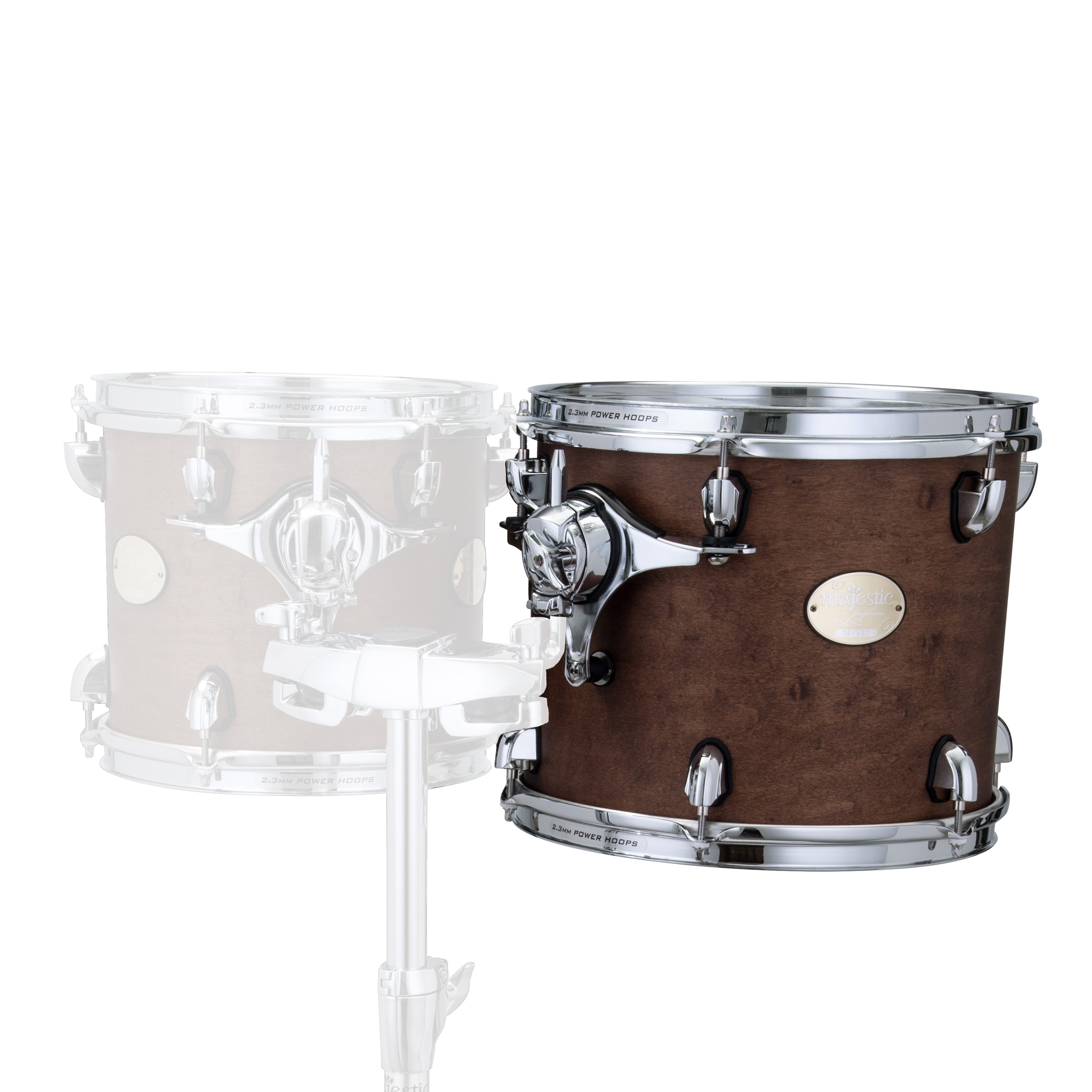 MCTP0608D,MCTP0808D,MCTP1009D,MCTP1210D,MCTP1311D,MCTP1412D,MCTP1513D,MCTP1614D - Majestic Prophonic double headed concert tom, dark coffee 6"x8" / A1