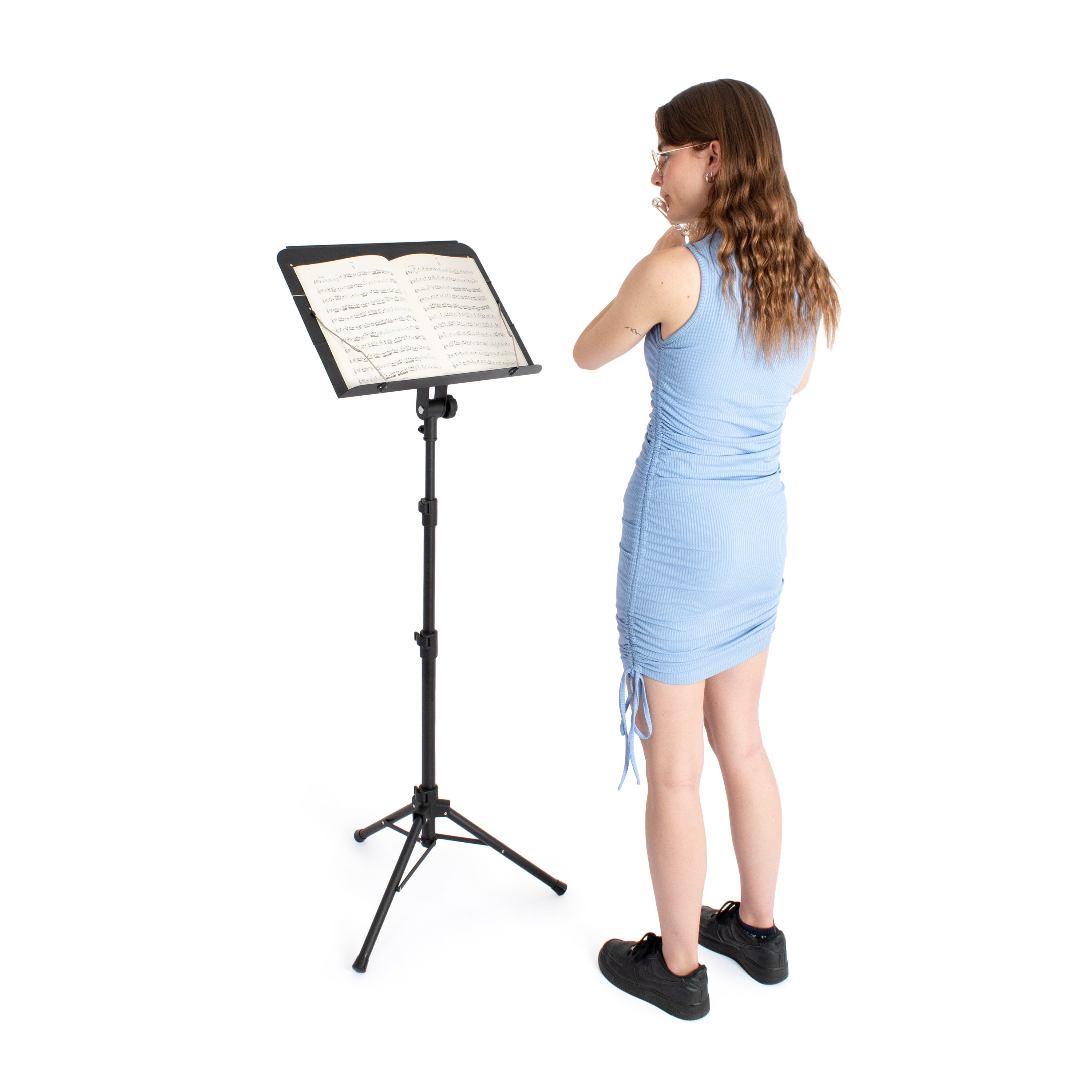 Musisca folding orchestral music stand with carry bag