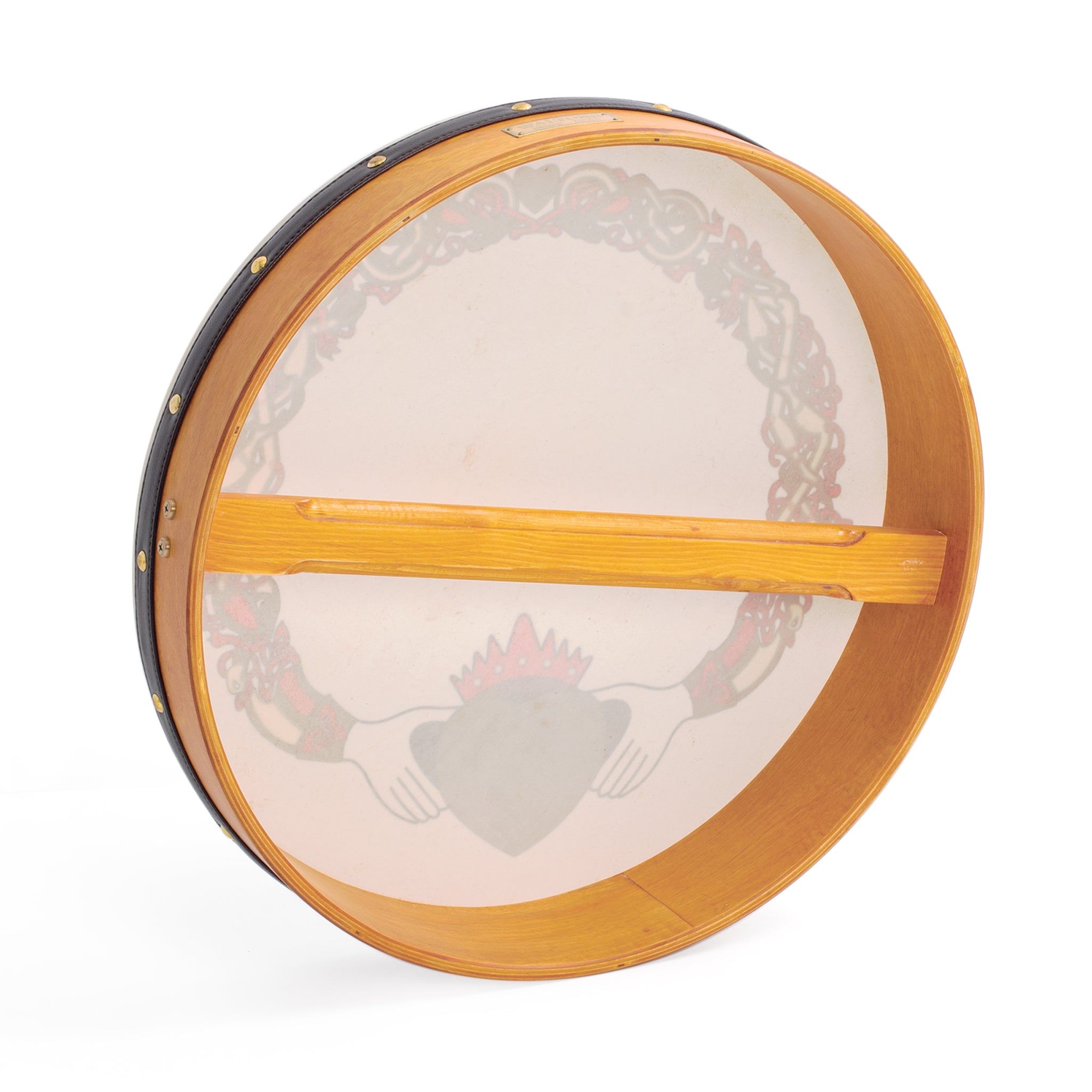 PP1109 - Percussion Plus bodhran 18" Claddagh with bag, tipper and DVD A1