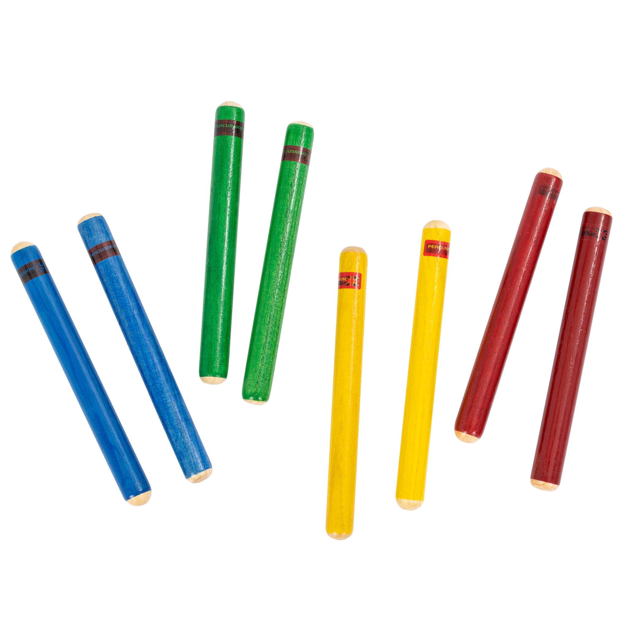 PP20308 - Percussion Plus claves - pack of 4 pairs in mixed colours A1
