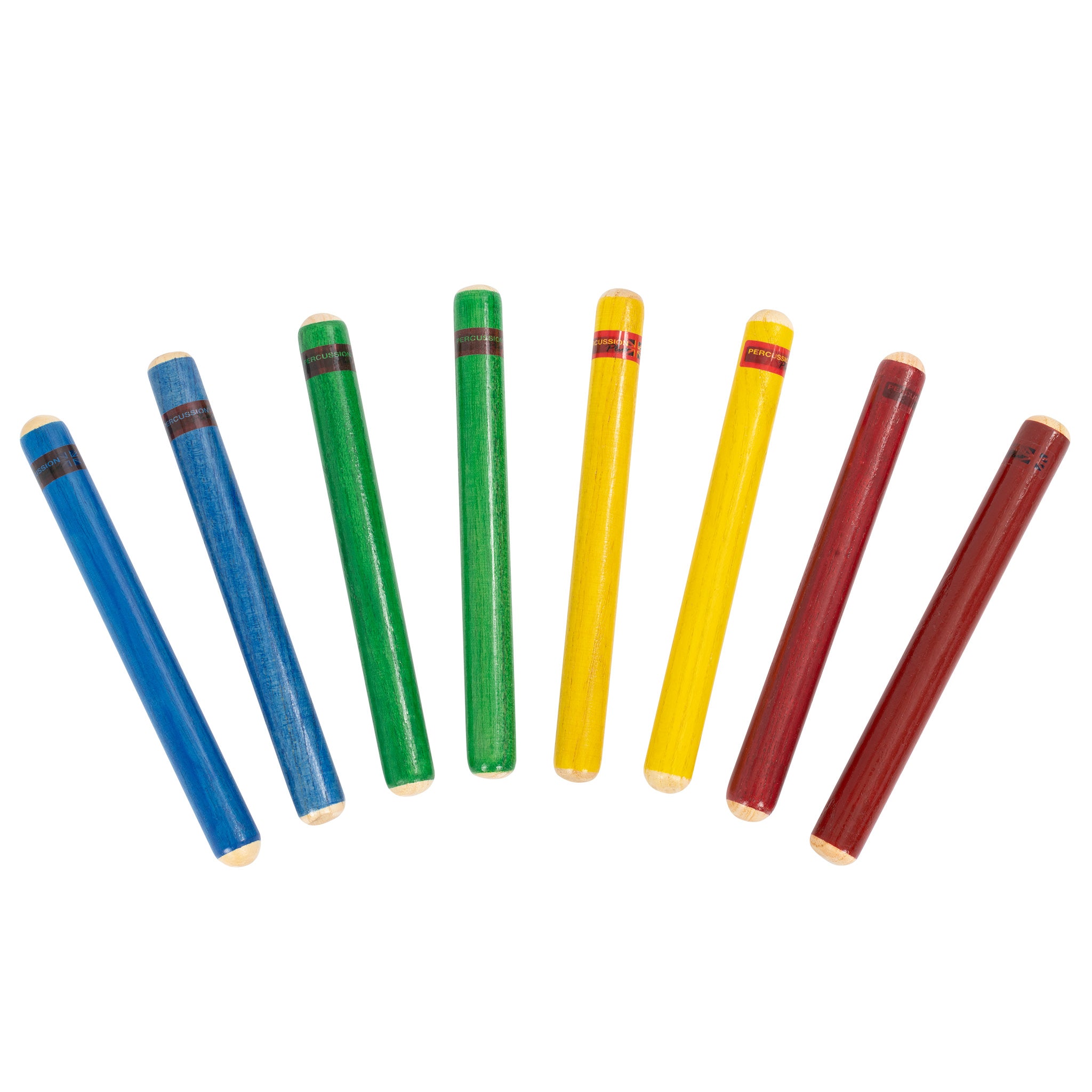 PP20308 - Percussion Plus claves - pack of 4 pairs in mixed colours A1