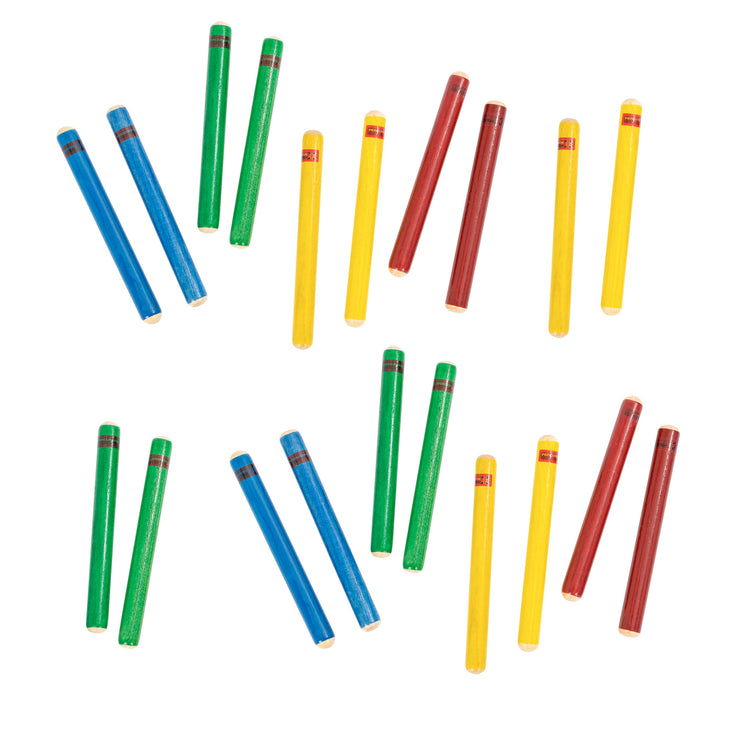 PP20320 - Percussion Plus claves - pack of 10 in mixed colours Default title