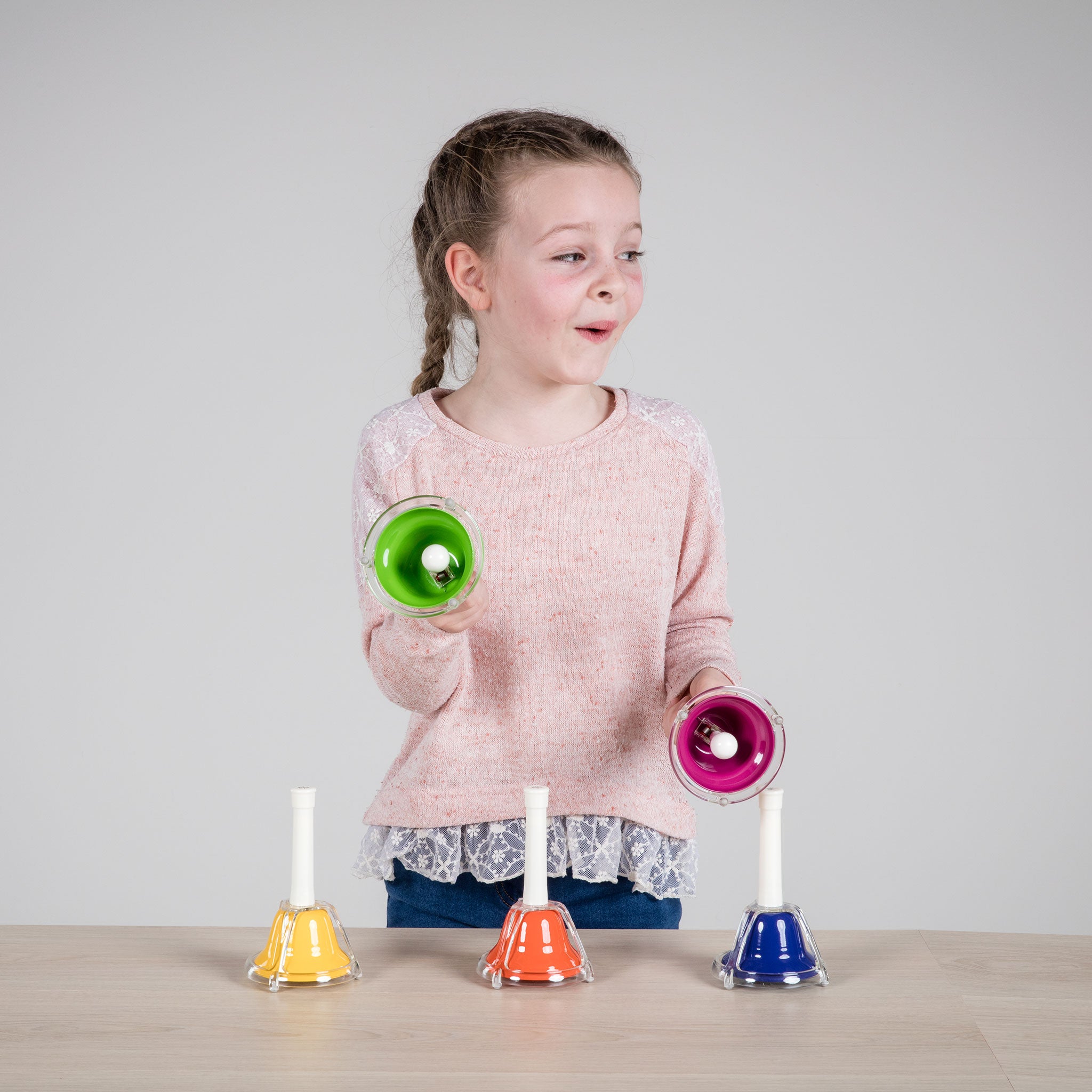 PP275-C64,PP275-D66,PP275-E68,PP275-F69,PP275-G71,PP275-A73,PP275-B75,PP275-C76 - Percussion Plus PP275 combi hand bell individual note A73 blue / A1
