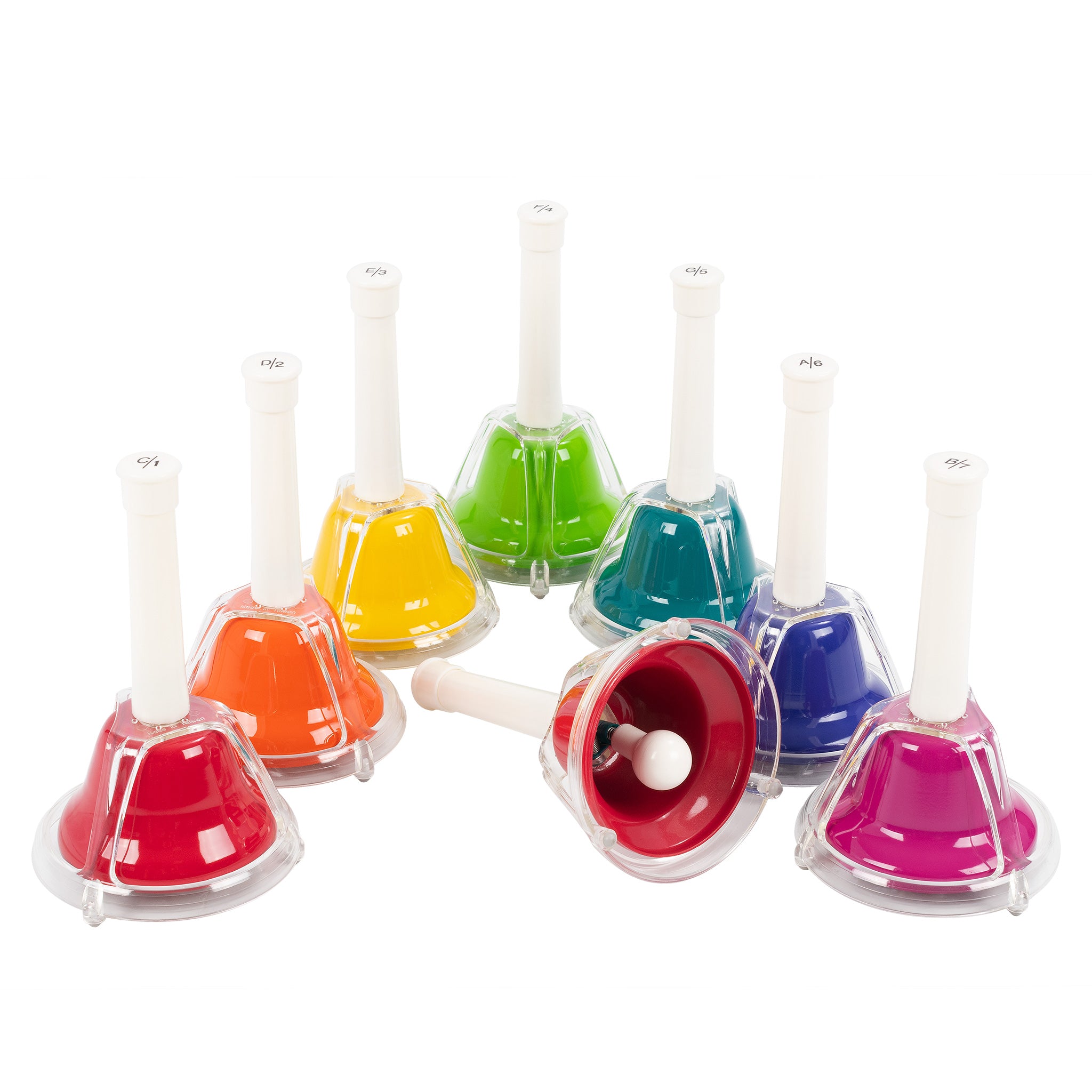 PP275-C64,PP275-D66,PP275-E68,PP275-F69,PP275-G71,PP275-A73,PP275-B75,PP275-C76 - Percussion Plus PP275 combi hand bell individual note A73 blue / A1