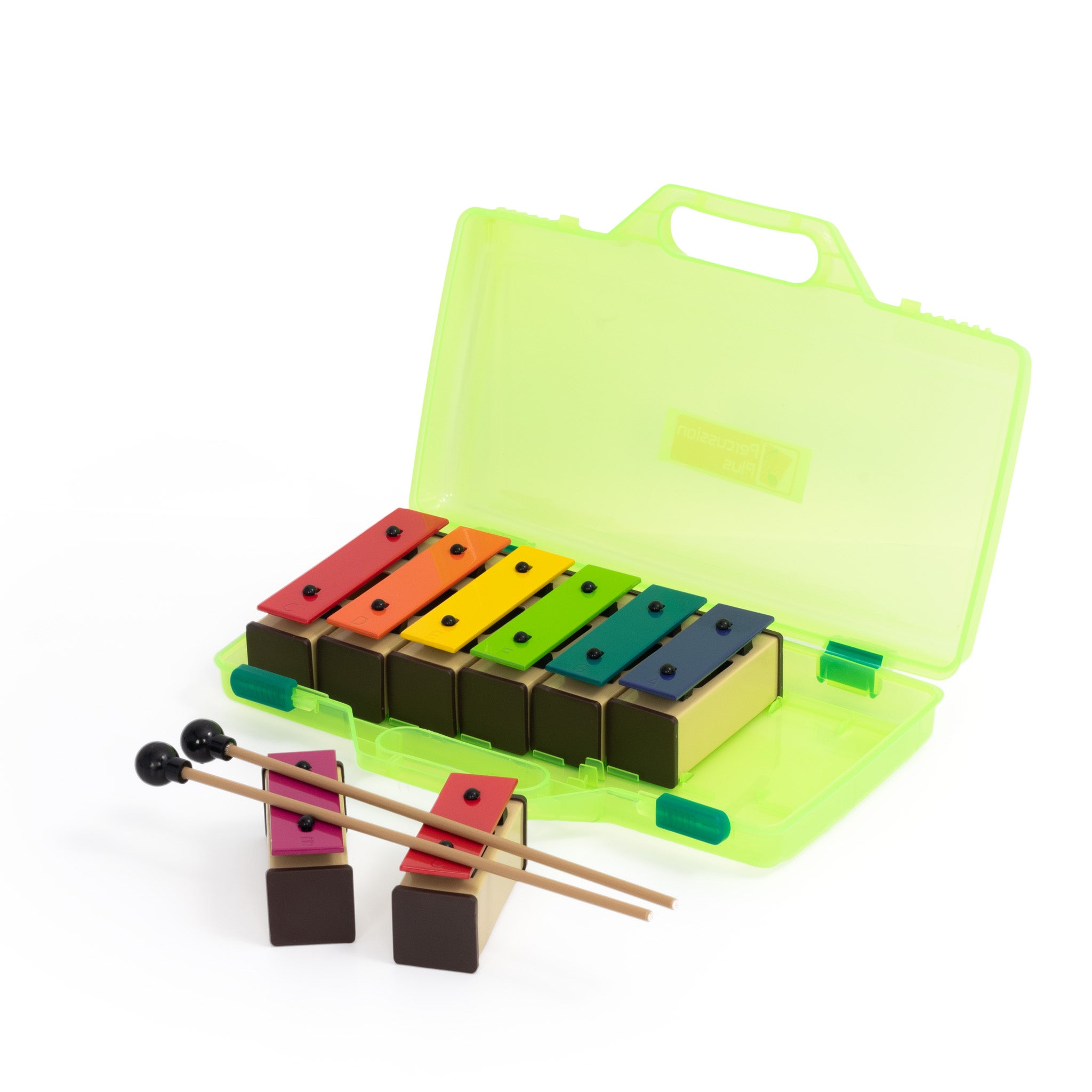 PP944 - Percussion Plus PP944 colourful chime bars in clear case with beaters A1