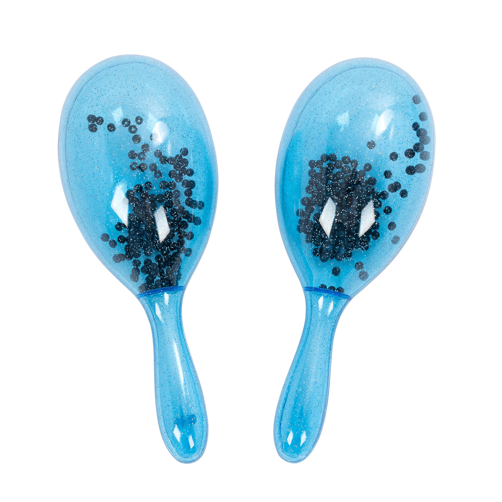 Percussion Plus transparent maracas - Blue sparkle