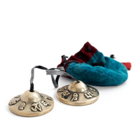 PP627 - Percussion Plus Honestly Made Bronze embossed Tibetan bells - pair Default title