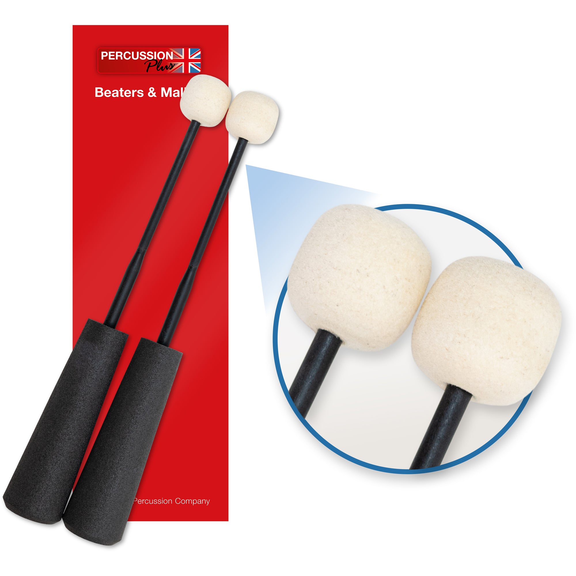 PP753 - Percussion Plus easy grip hard felt beaters A1