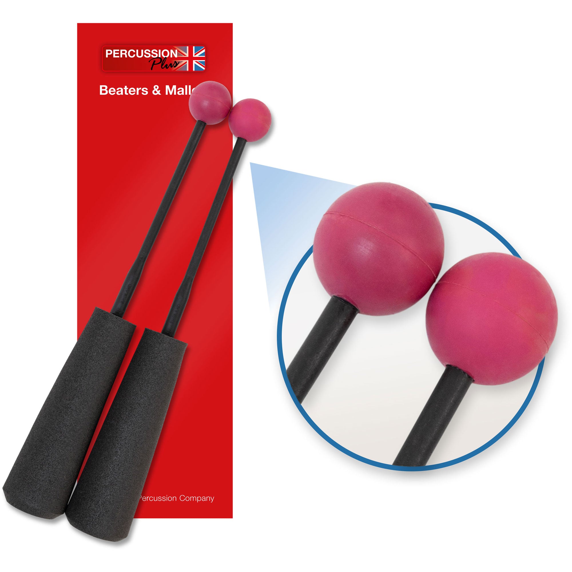 PP754 - Percussion Plus PP754 Easy Grip medium rubber beaters A1