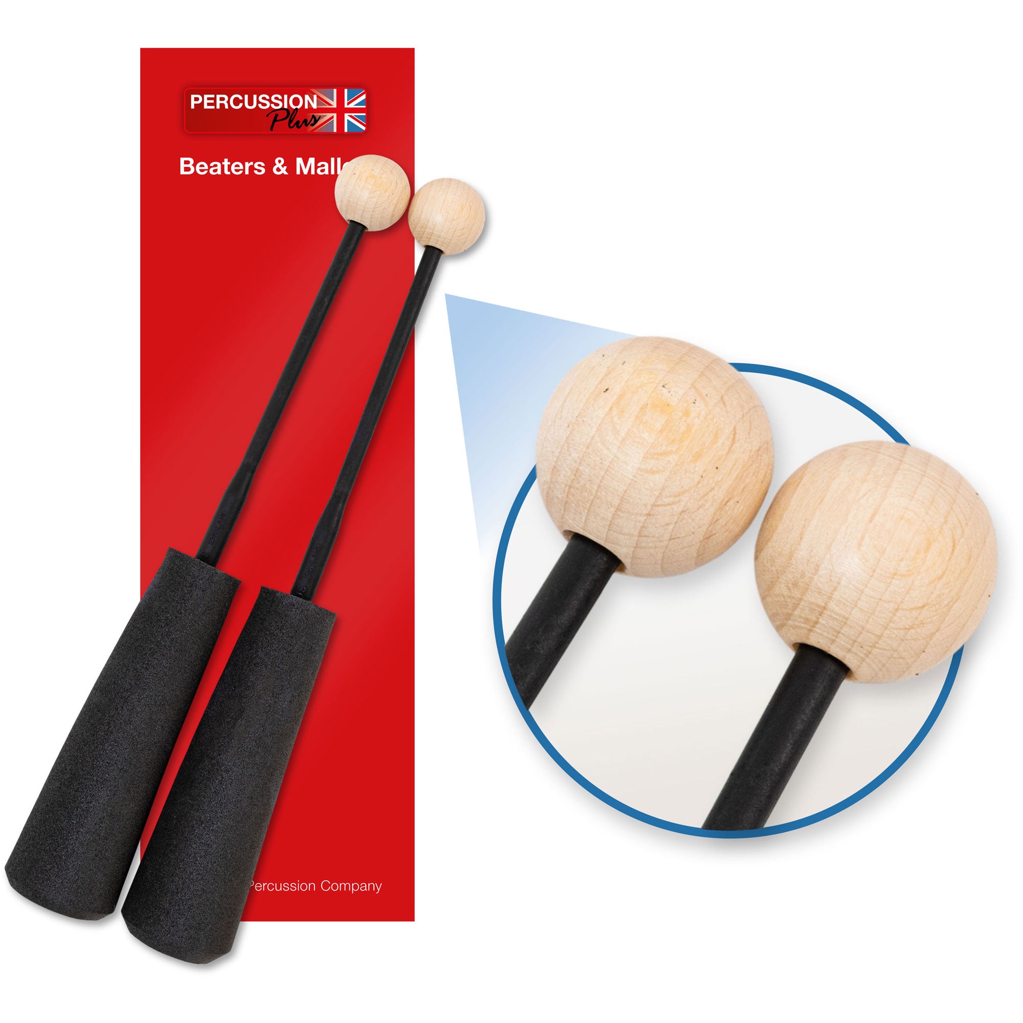 PP755 - Percussion Plus easy grip hard wooden beaters A1
