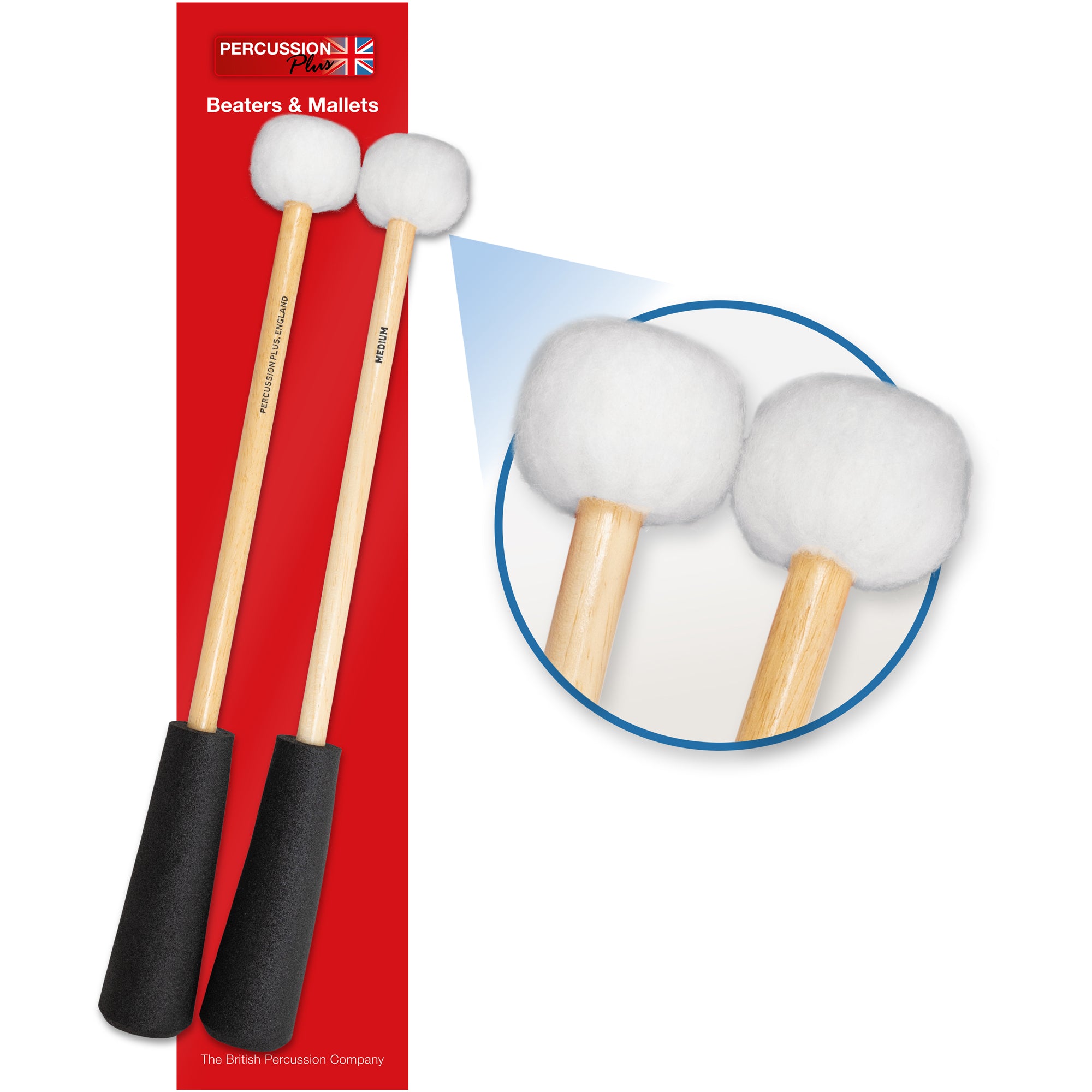 PP759 - Percussion Plus easy grip medium to soft timpani mallets A1