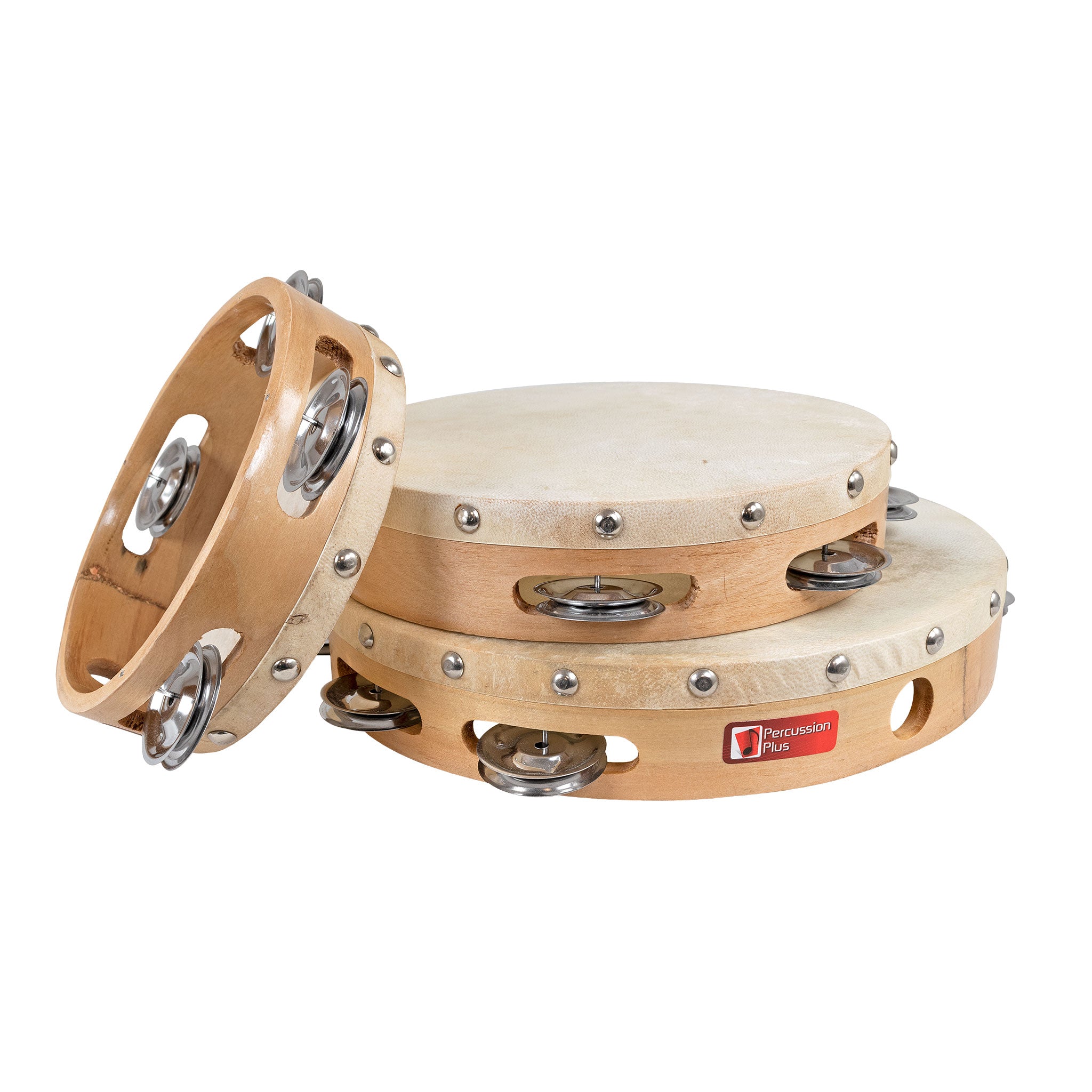 PP8715 - Percussion Plus PP8715 wood shell tambourines 6", 8” and 10” – 3 Pack A1