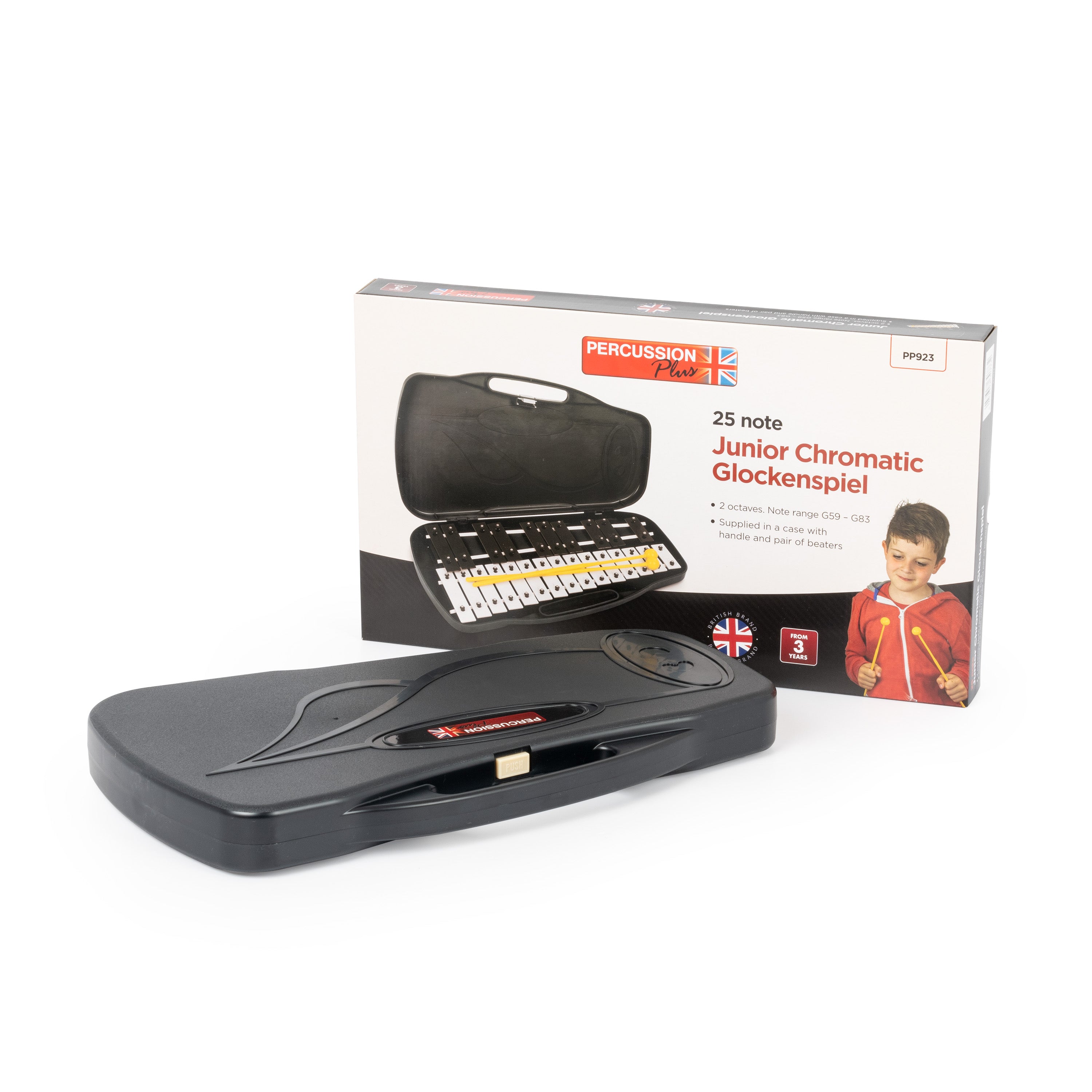PP923 - Percussion Plus 25 note chromatic junior glockenspiel - Black A1
