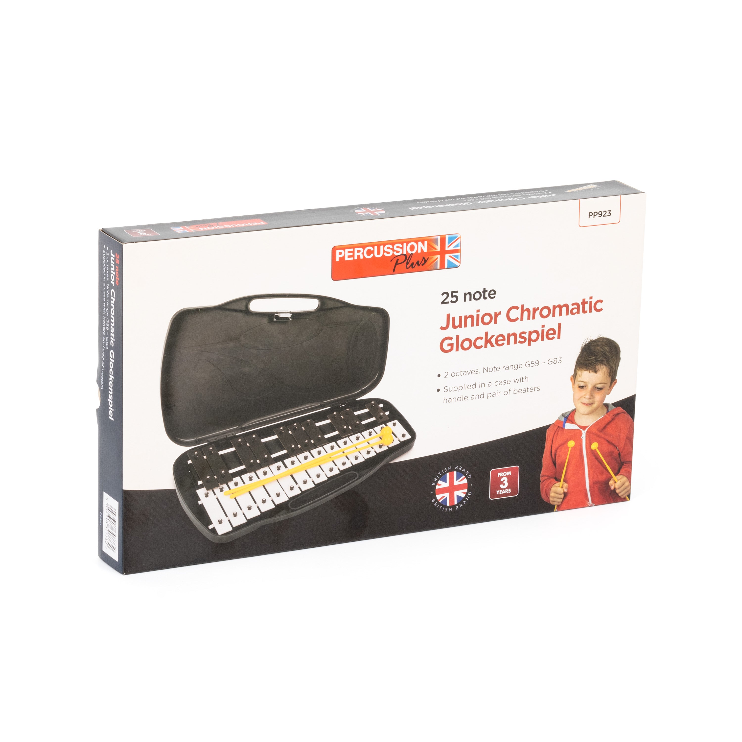 PP923 - Percussion Plus 25 note chromatic junior glockenspiel - Black A1