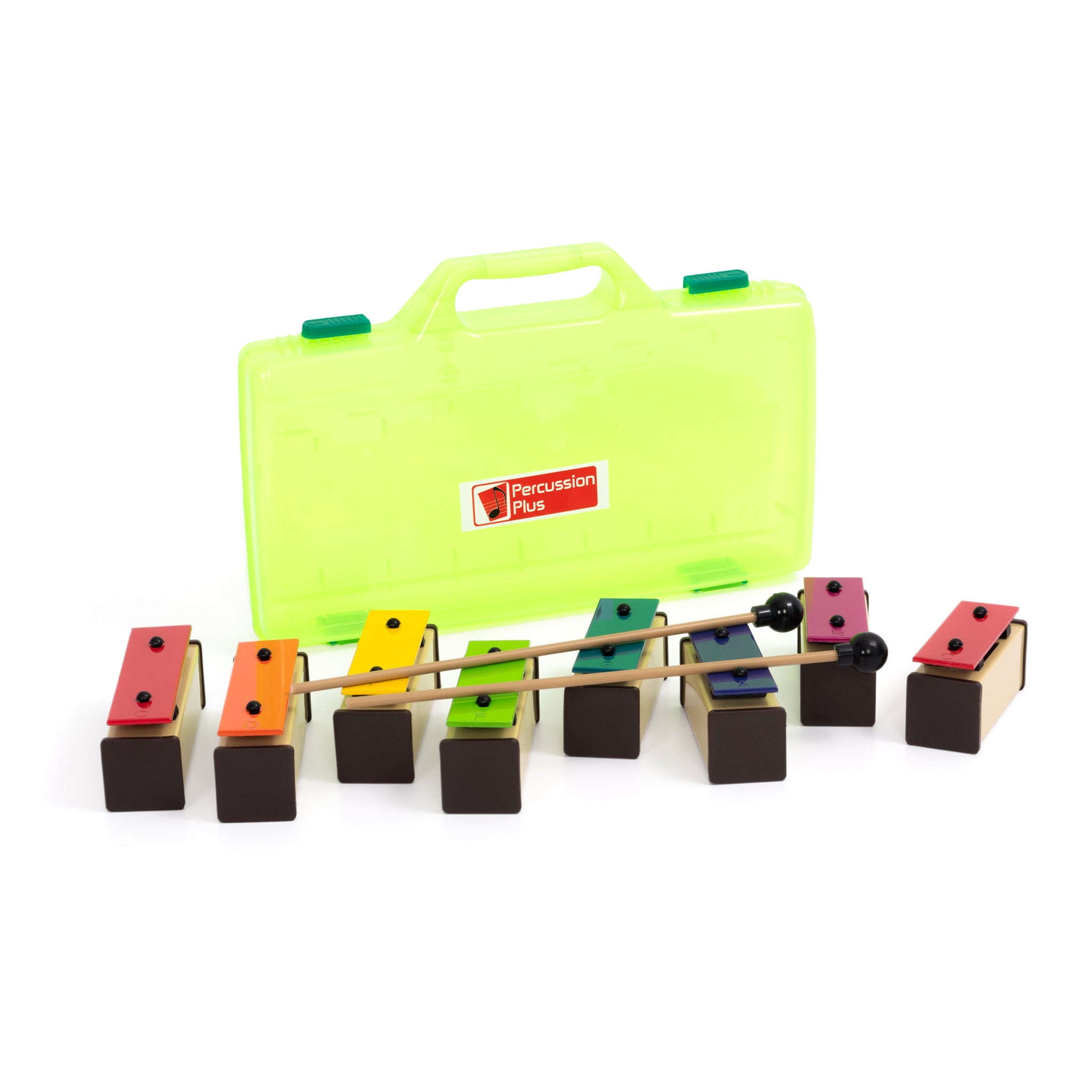 PP944 - Percussion Plus PP944 colourful chime bars in clear case with beaters A1