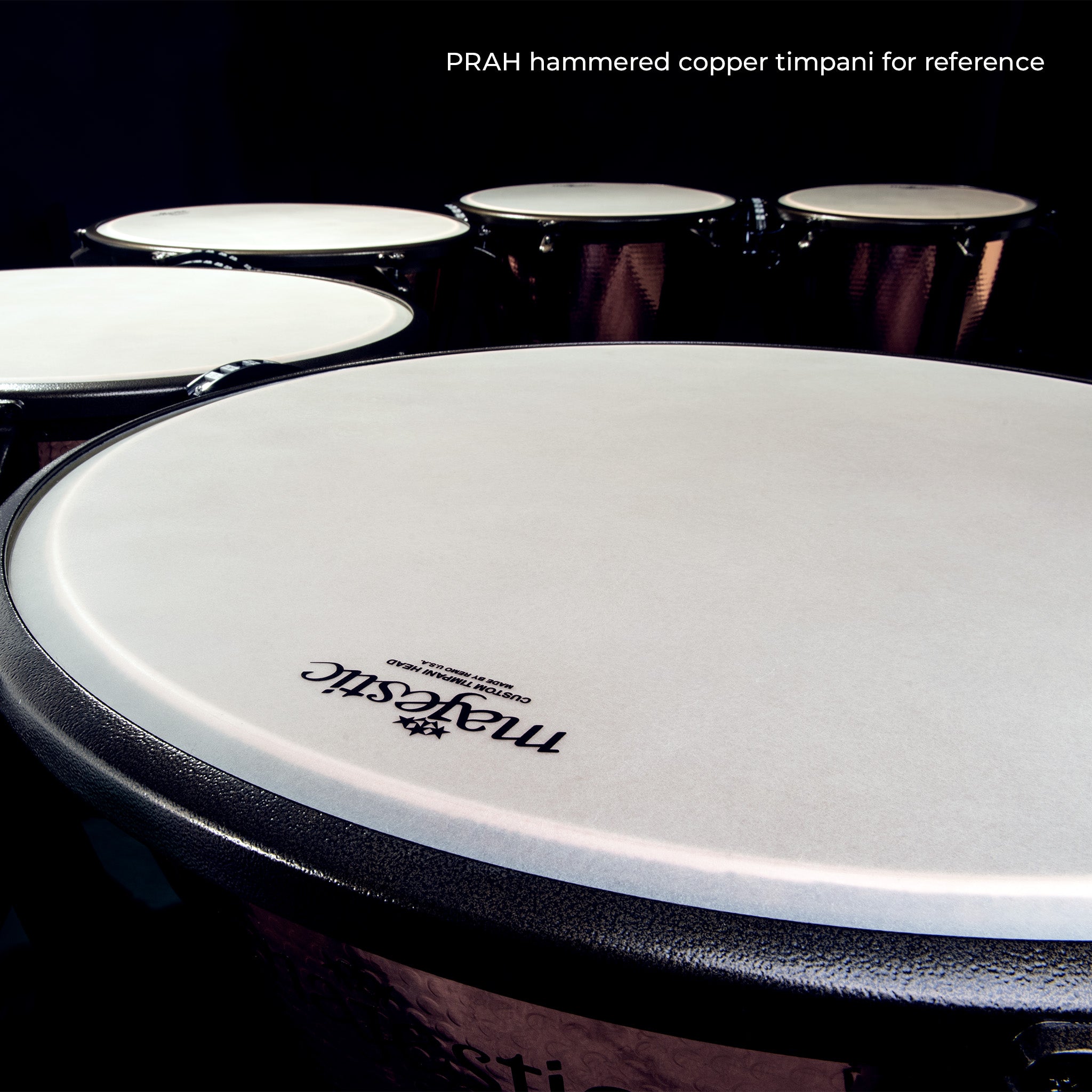 PR2000A,PR2300A,PR2600A,PR2900A,PR3200A - Majestic Prophonic polished copper deep cambered timpani 20" / A1