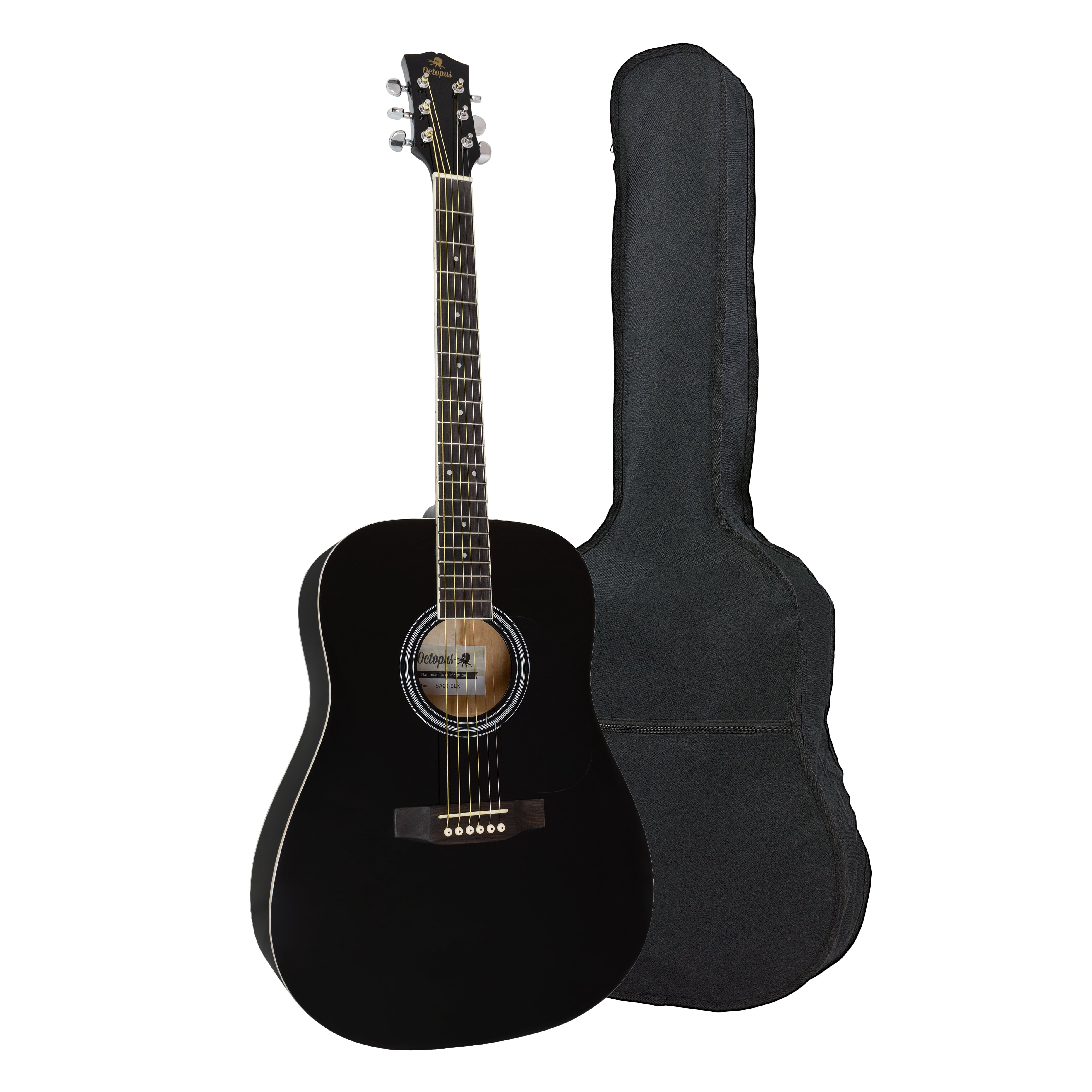SA20-BLK - Octopus 4/4 dreadnought acoustic guitar Black / A1