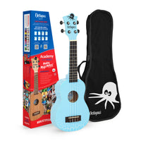 UK207-LBW - Octopus Academy soprano ukulele Light blue and white crackle