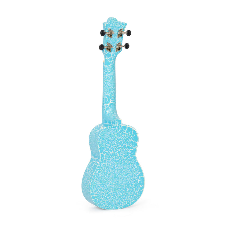 UK207-LBW - Octopus Academy soprano ukulele Light blue and white crackle