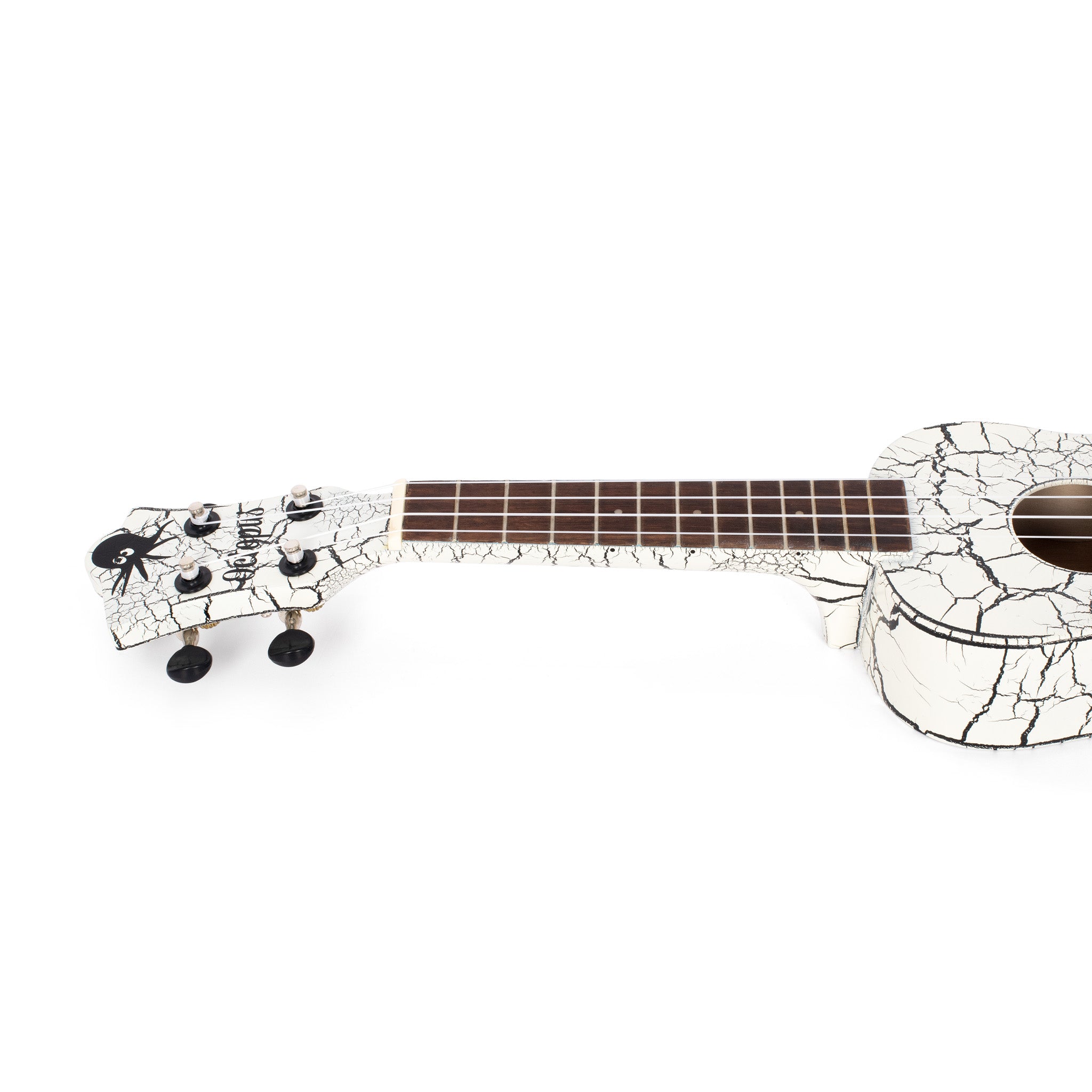 UK207-WB - Octopus Academy soprano ukulele White and black crackle / A1