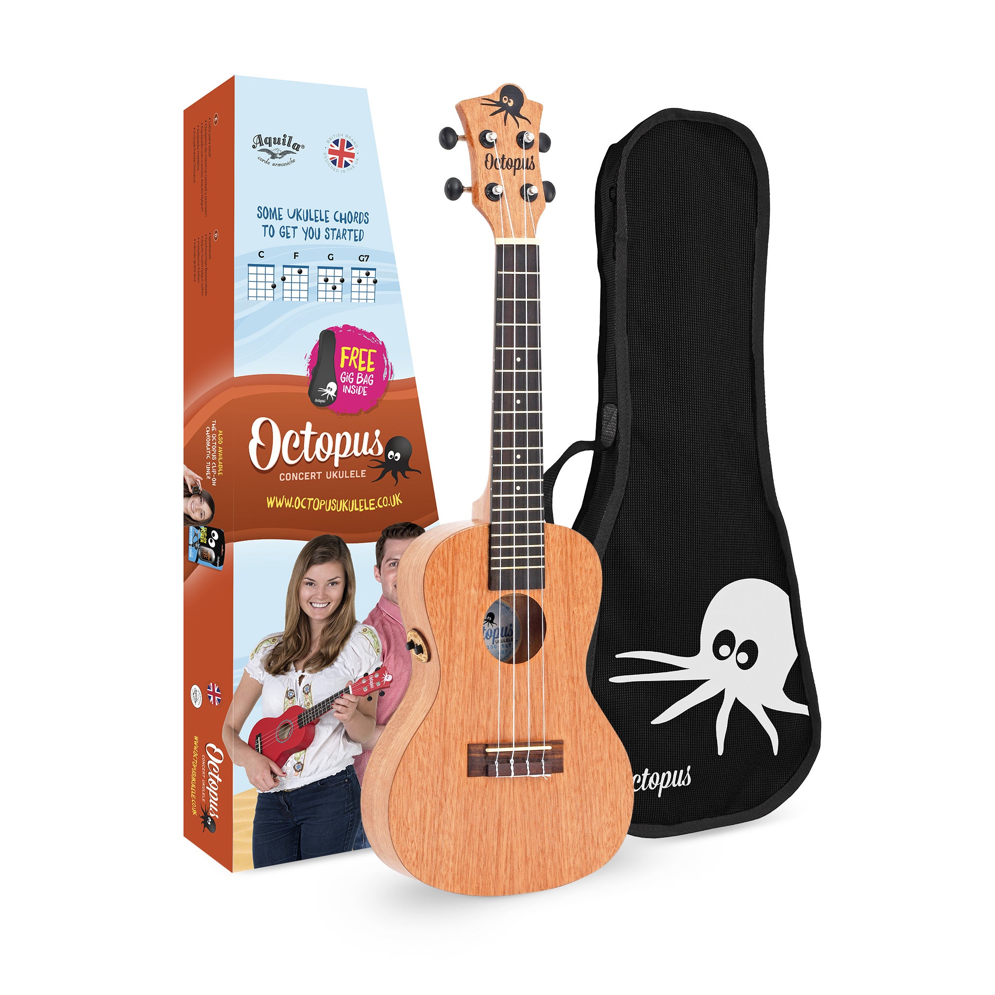UK215CE - Octopus Academy series electro-acoustic concert ukulele A1