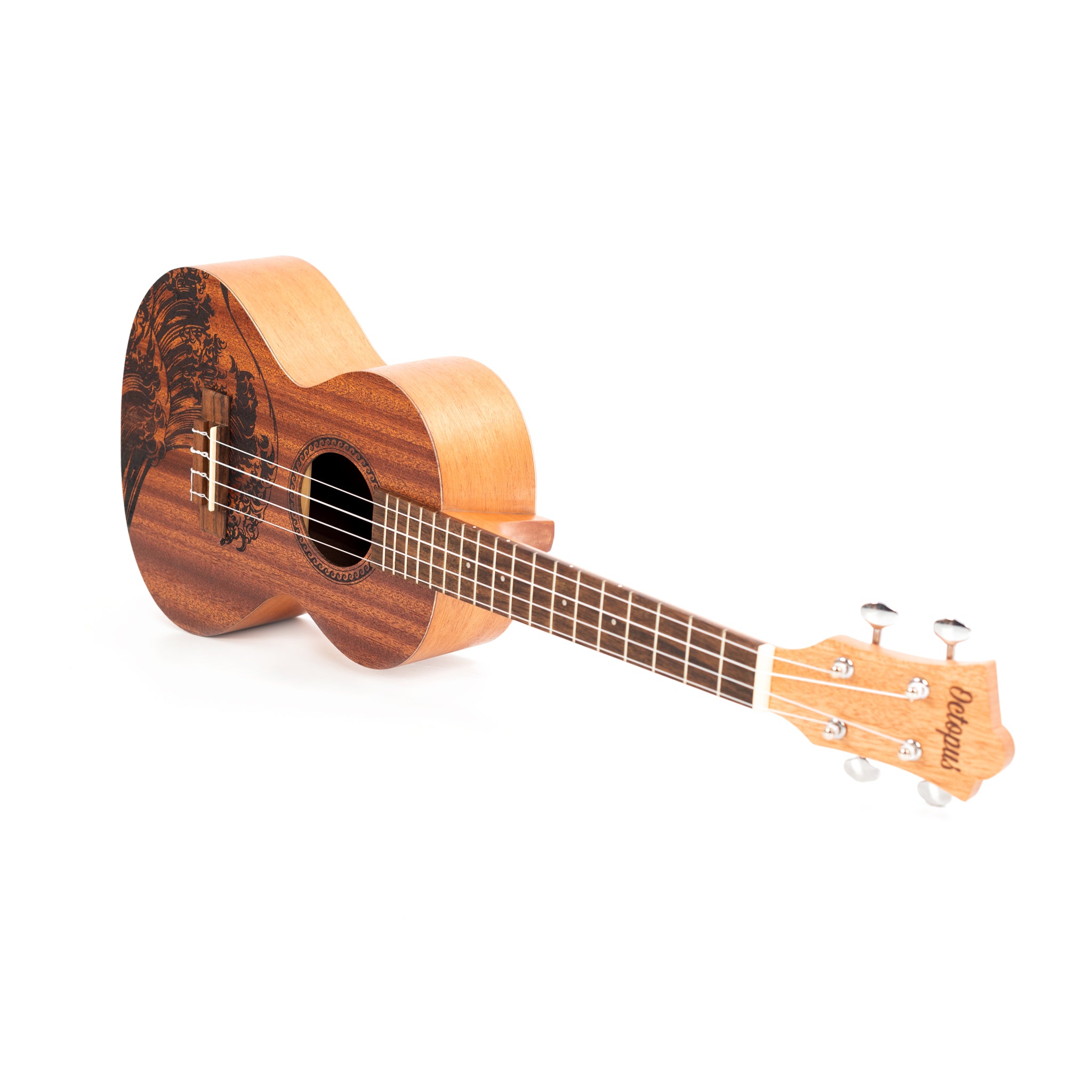 UK230TW - Octopus Rosette tenor ukulele - wave motif A1