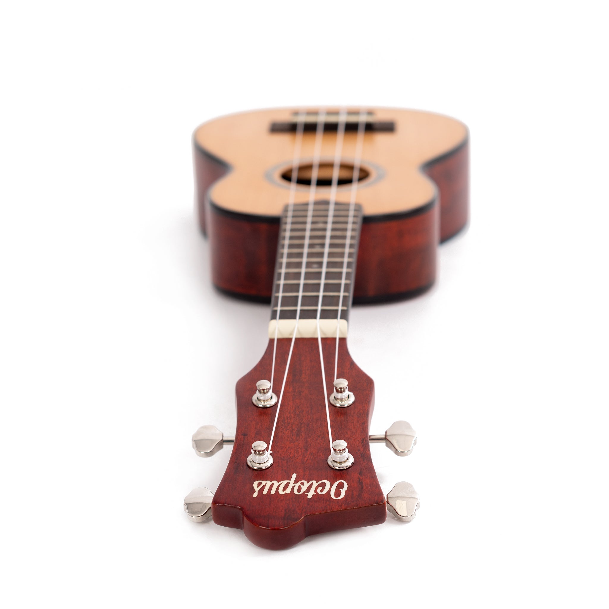 UK440S - Octopus Flamed maple with solid cedar top soprano ukulele A1