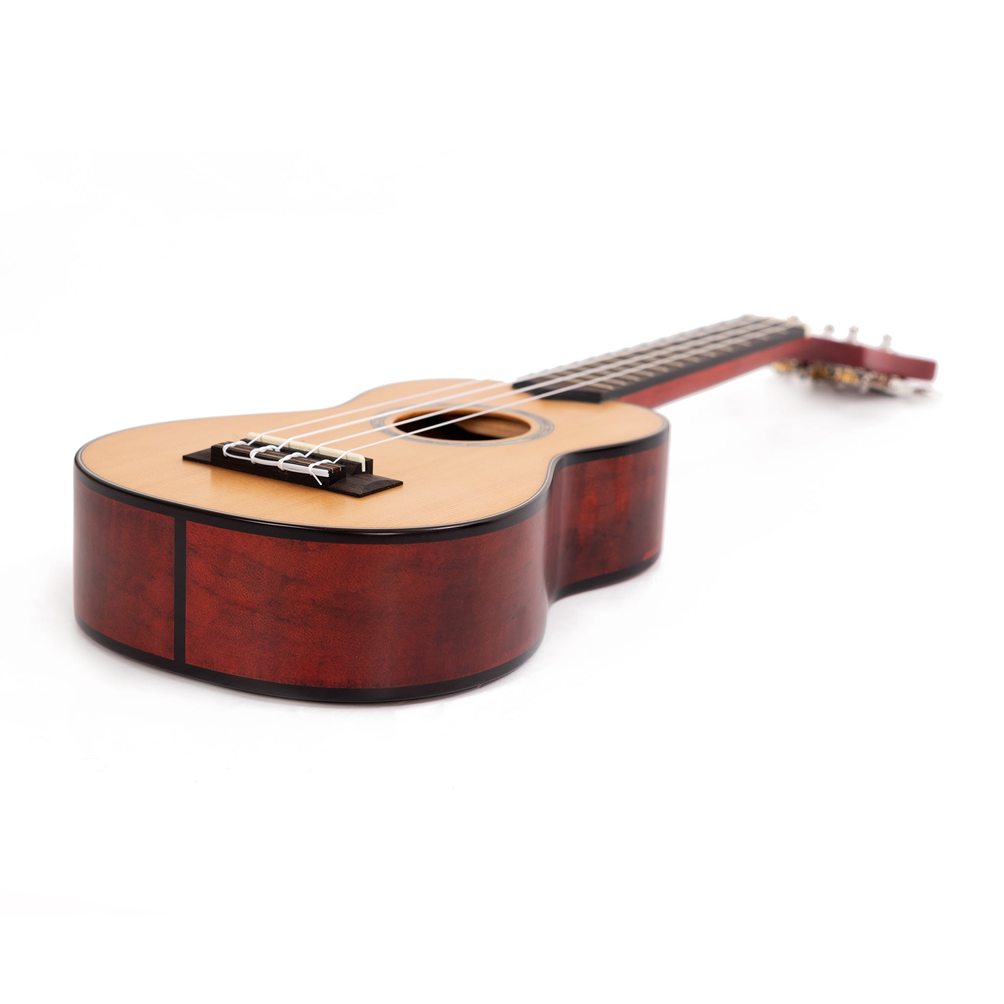 UK440S - Octopus Flamed maple with solid cedar top soprano ukulele A1
